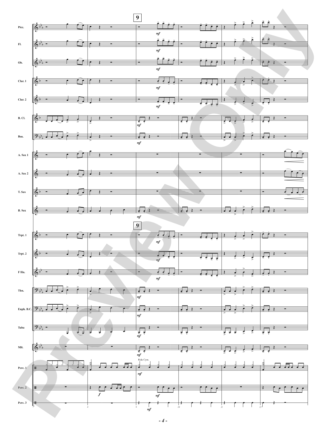 Easy Fix: Concert Band Conductor Score & Parts