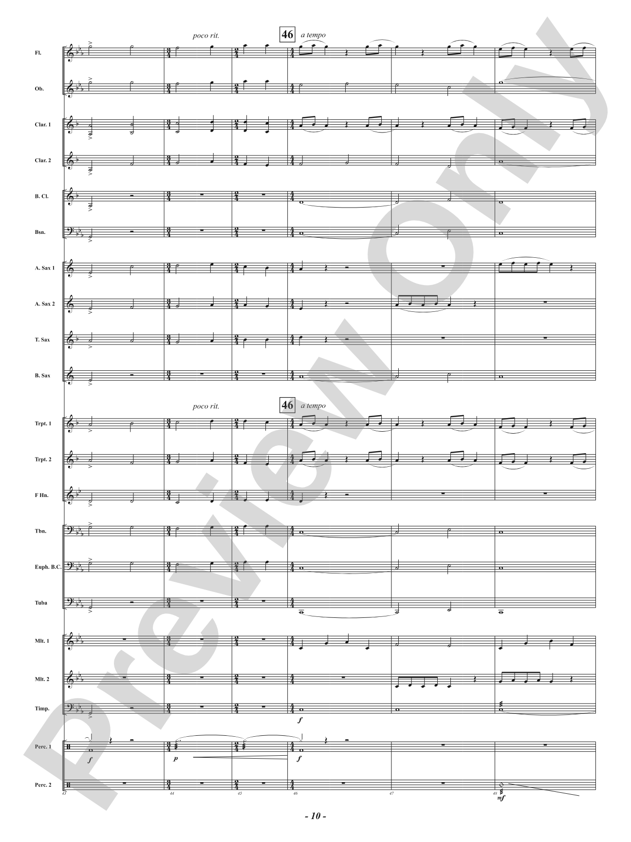 Jellyfish - Mvt. 4 from <i>Water Tales: A Suite for Band</i>: Concert Band Conductor Score & Parts