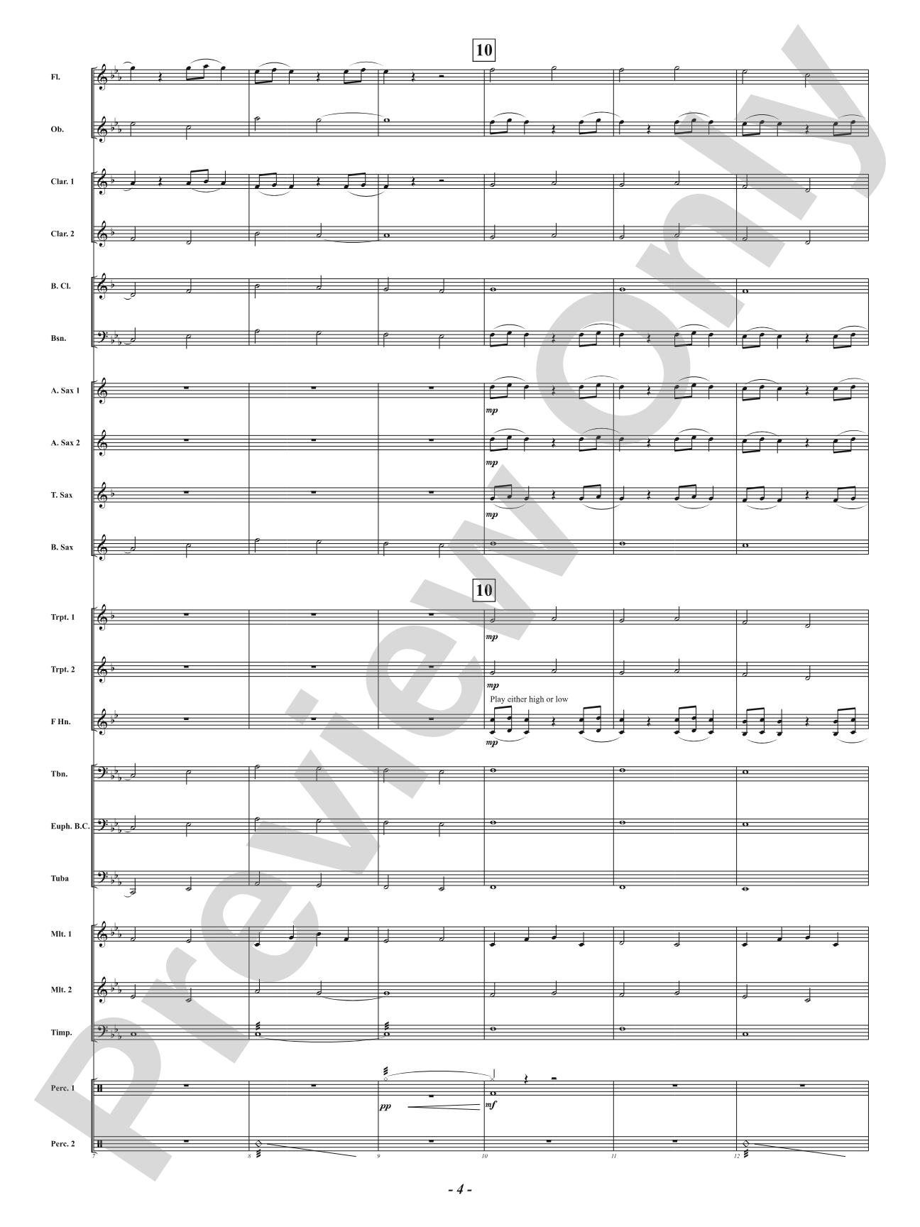 Jellyfish - Mvt. 4 from <i>Water Tales: A Suite for Band</i>: Concert Band Conductor Score & Parts