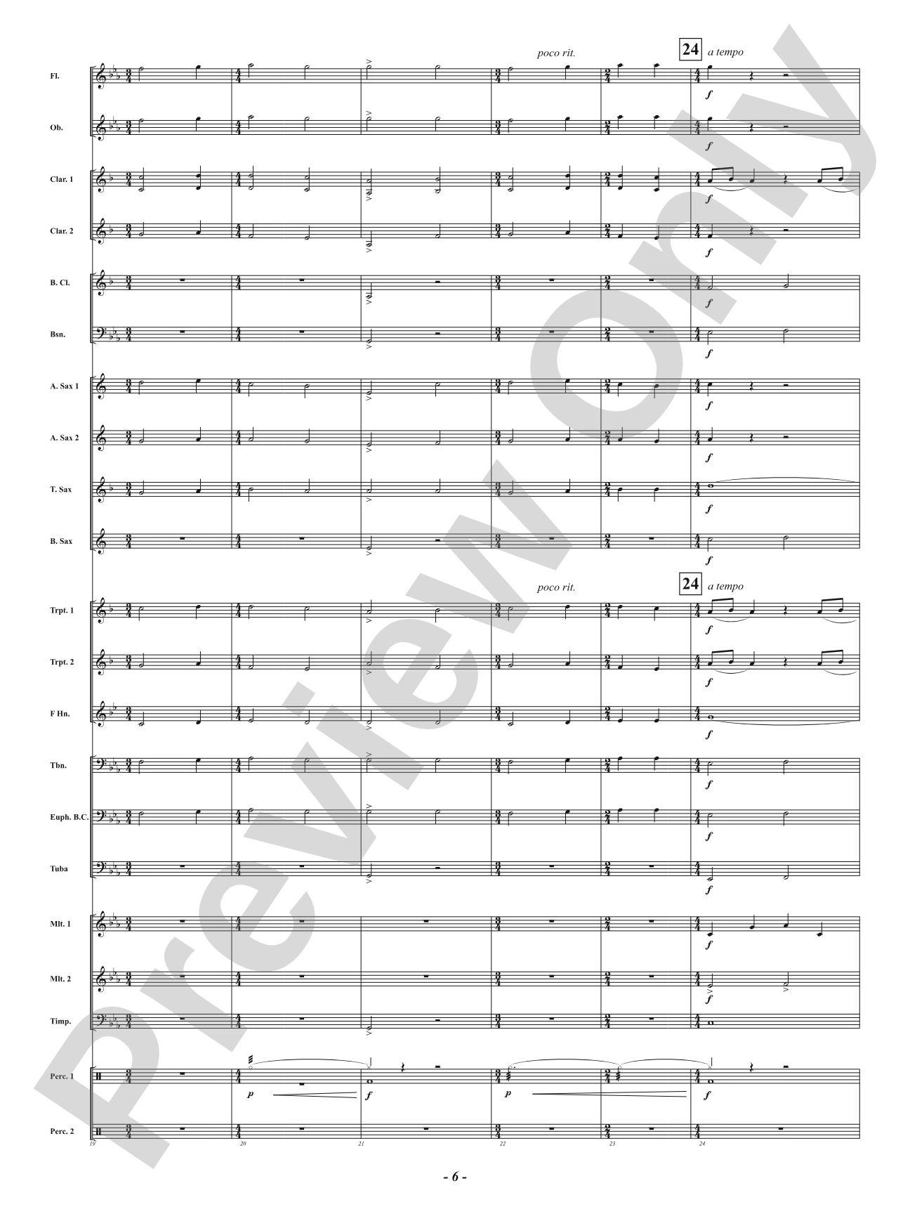 Jellyfish - Mvt. 4 from <i>Water Tales: A Suite for Band</i>: Concert Band Conductor Score & Parts