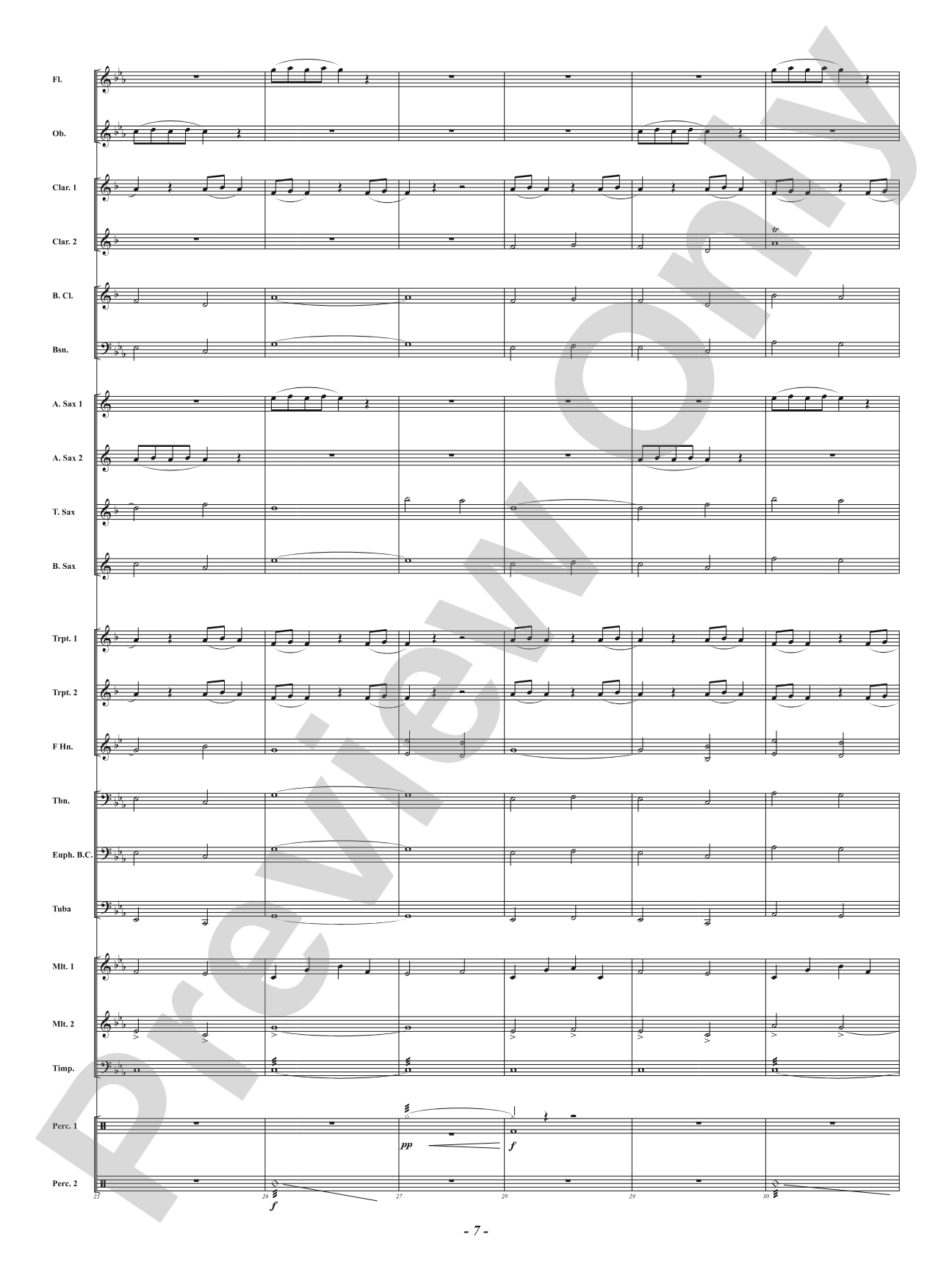 Jellyfish - Mvt. 4 from <i>Water Tales: A Suite for Band</i>: Concert Band Conductor Score & Parts
