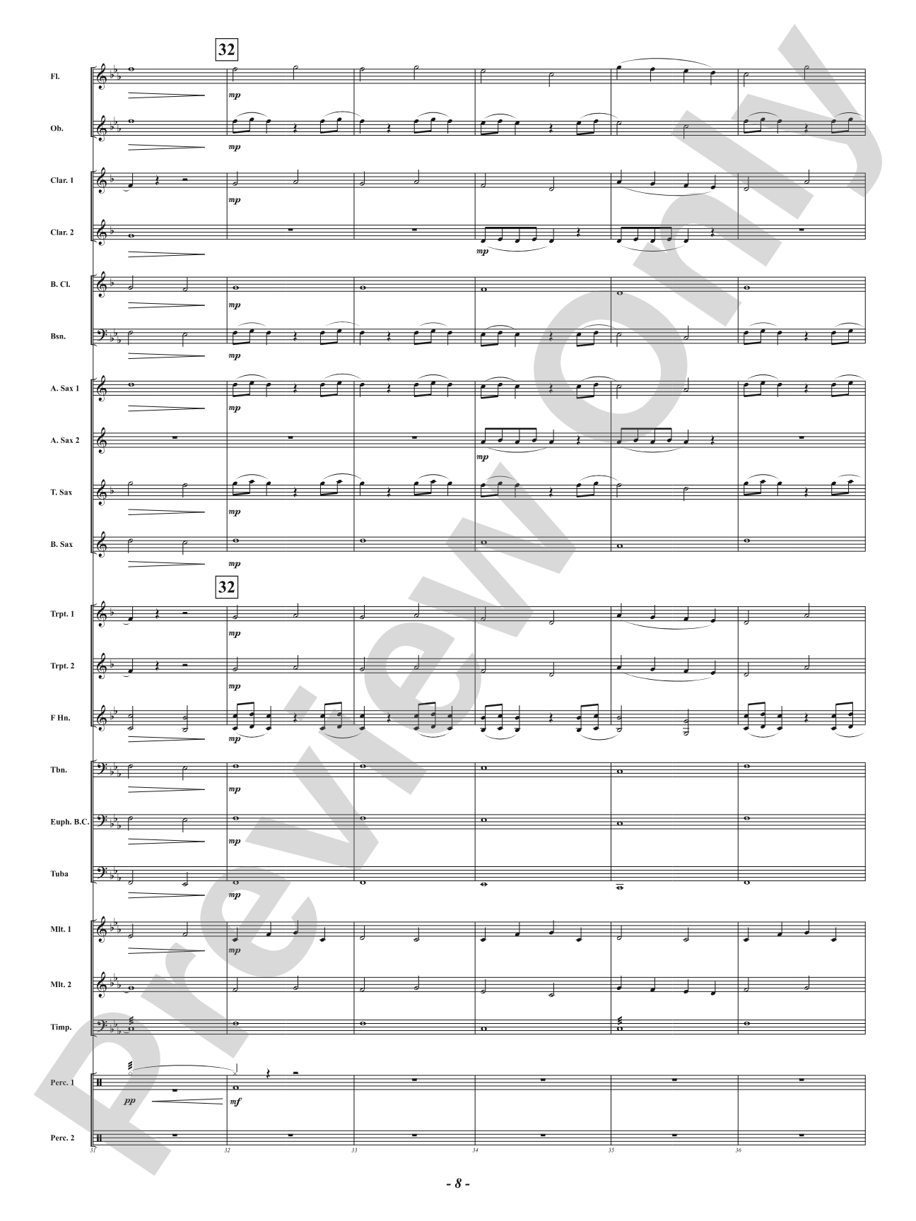 Jellyfish - Mvt. 4 from <i>Water Tales: A Suite for Band</i>: Concert Band Conductor Score & Parts