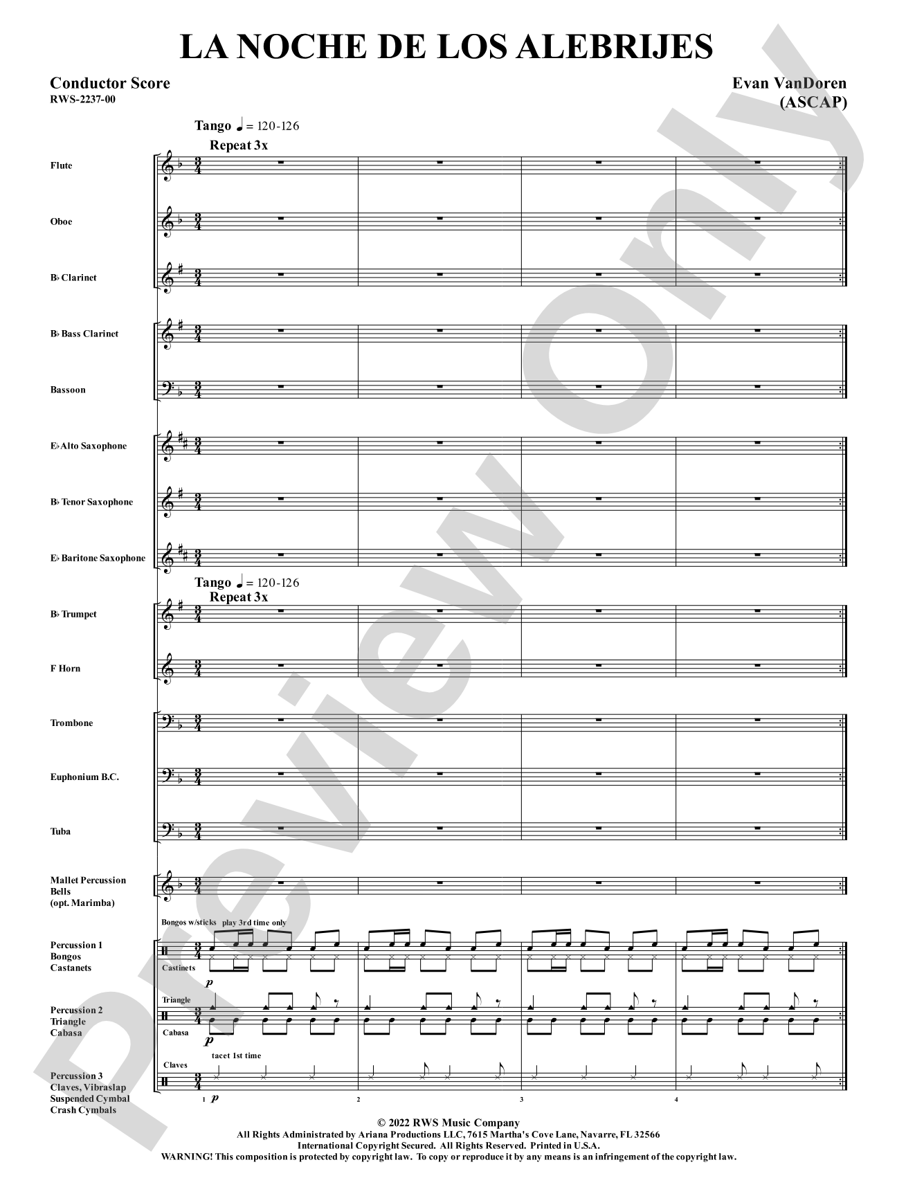 La Noche de los Alebrijes: Concert Band Conductor Score & Parts