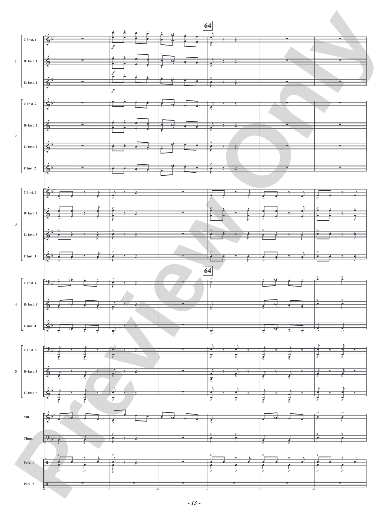 Infernal Galop - From <i>Orpheus in the Underworld</i>: Flexible Concert Band Conductor Score & Parts