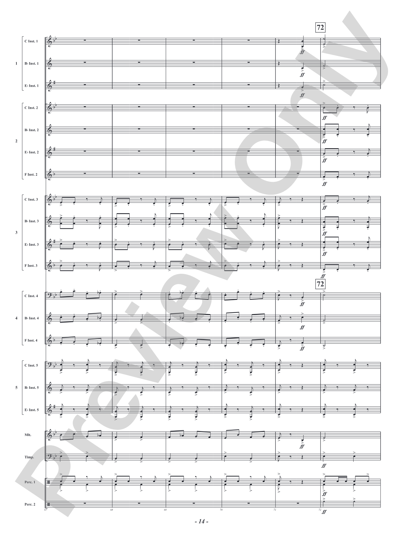 Infernal Galop - From <i>Orpheus in the Underworld</i>: Flexible Concert Band Conductor Score & Parts