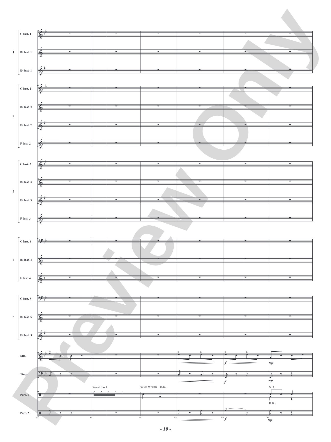 Infernal Galop - From <i>Orpheus in the Underworld</i>: Flexible Concert Band Conductor Score & Parts