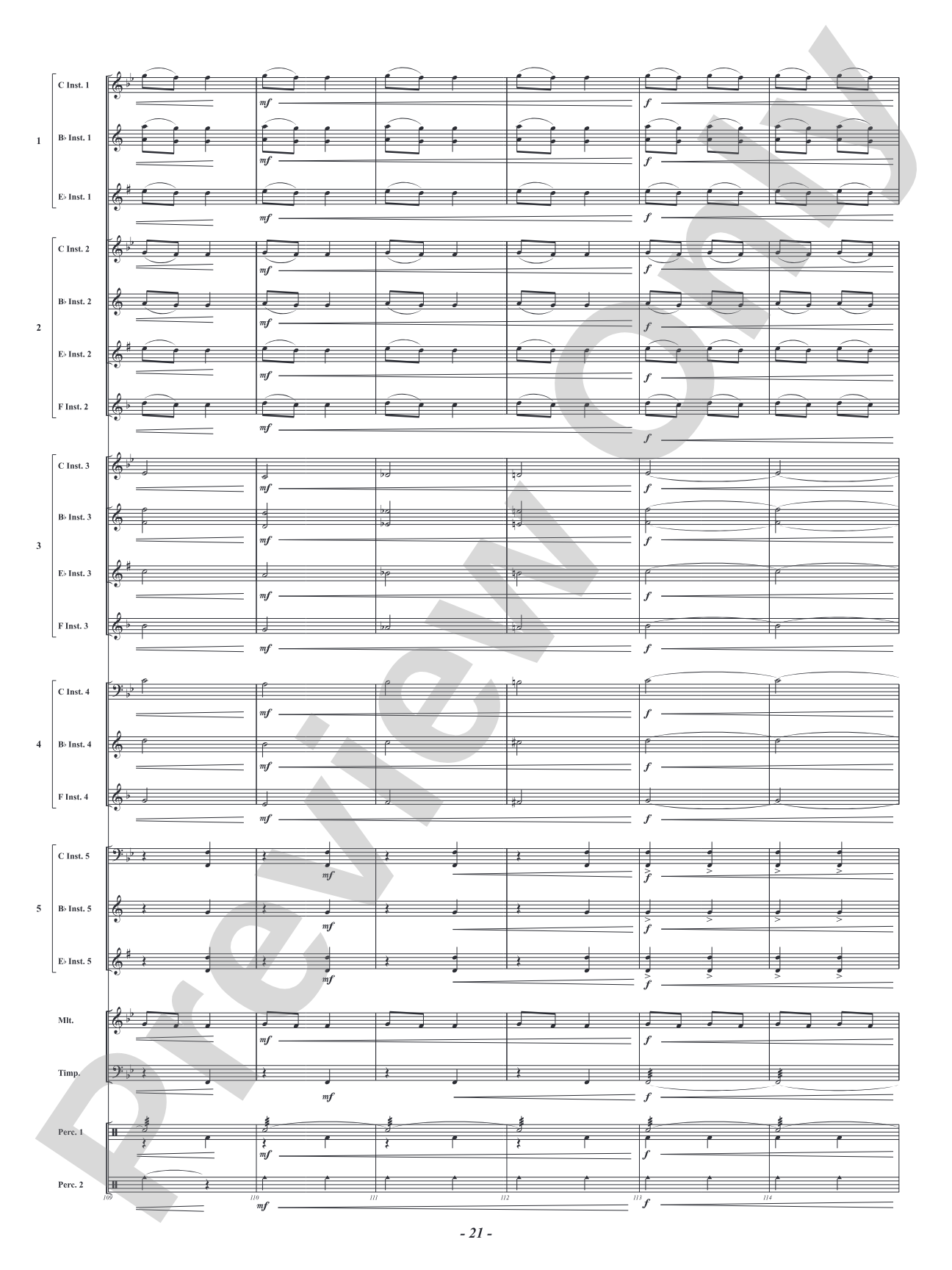 Infernal Galop - From <i>Orpheus in the Underworld</i>: Flexible Concert Band Conductor Score & Parts