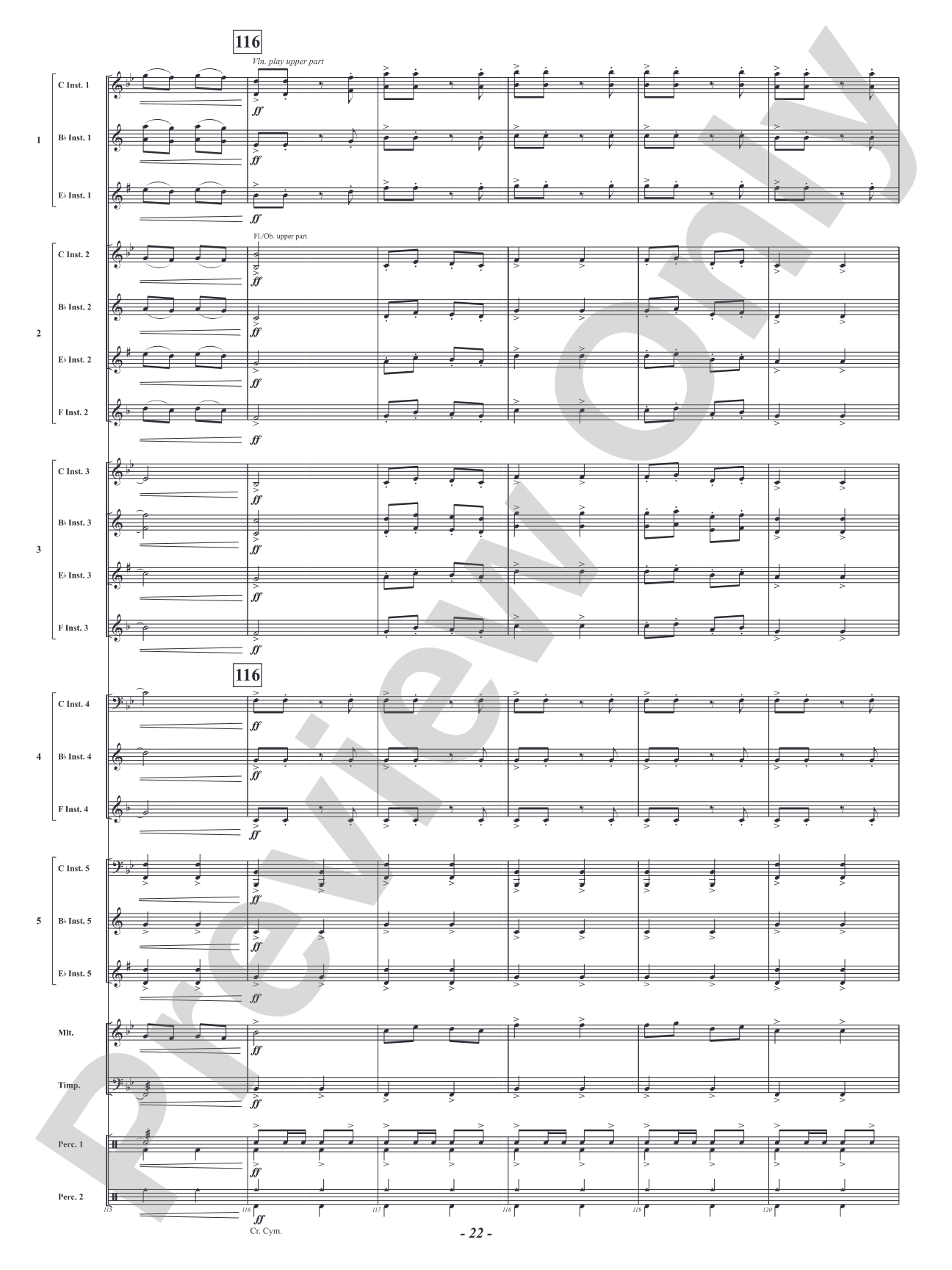 Infernal Galop - From <i>Orpheus in the Underworld</i>: Flexible Concert Band Conductor Score & Parts