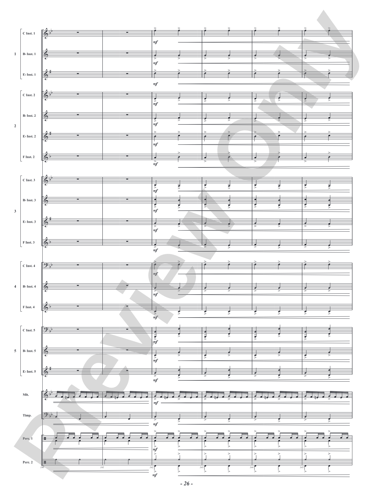 Infernal Galop - From <i>Orpheus in the Underworld</i>: Flexible Concert Band Conductor Score & Parts