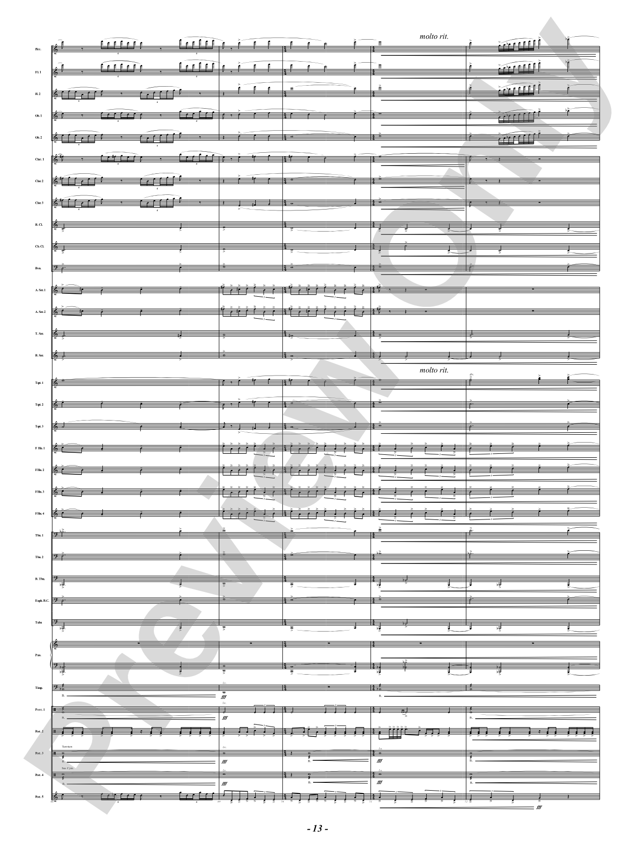 The Lament of Familiar Ruins: Concert Band Conductor Score & Parts