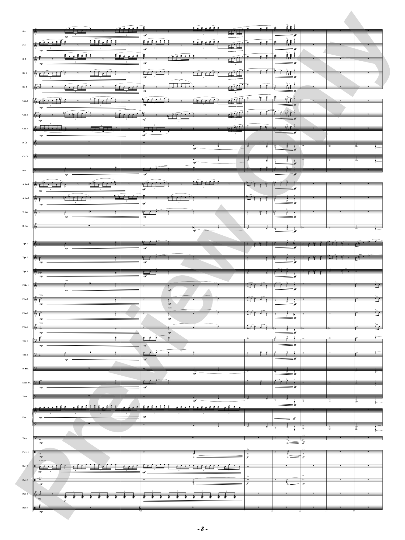 The Lament of Familiar Ruins: Concert Band Conductor Score & Parts