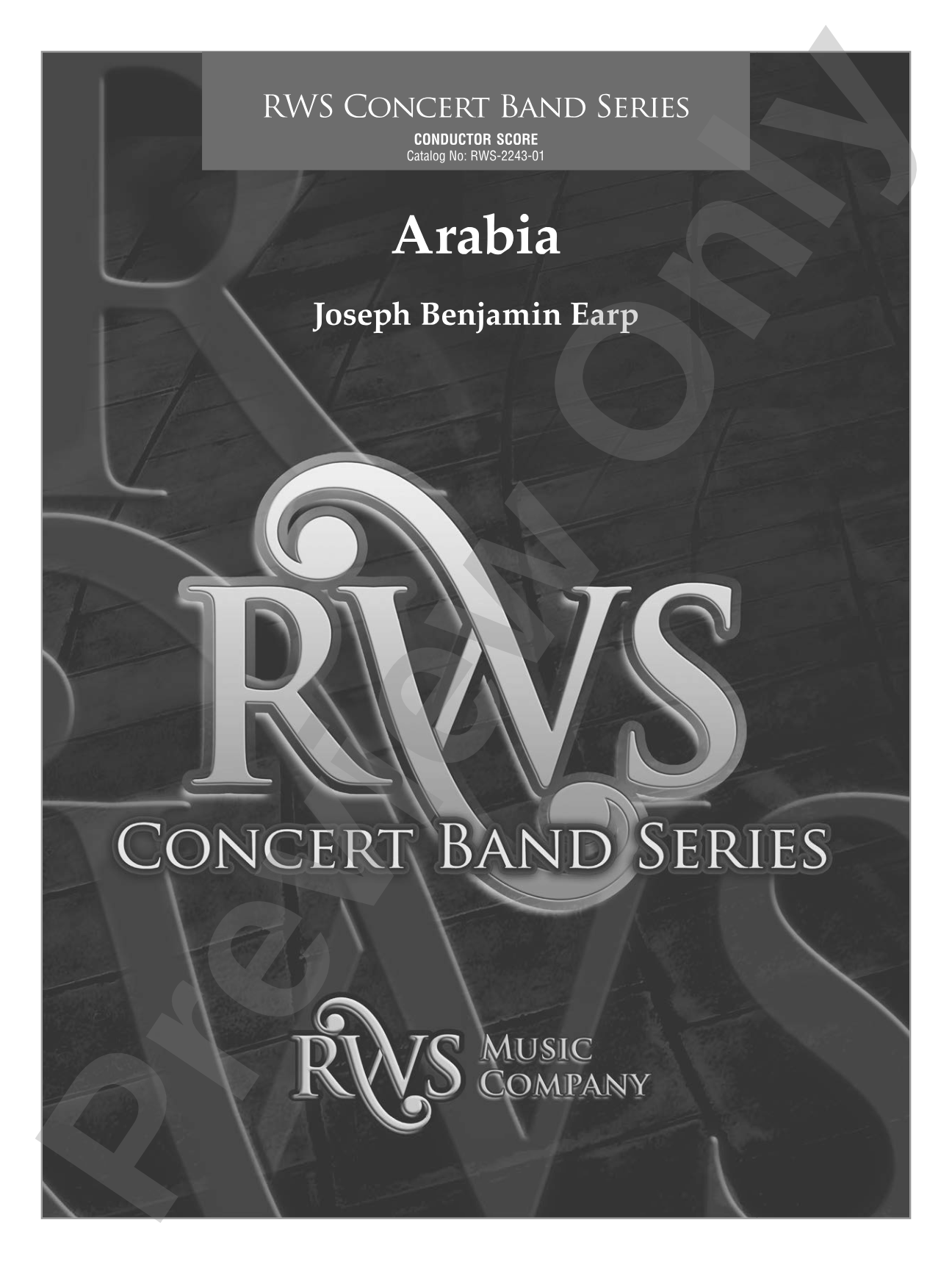 Arabia: Concert Band Conductor Score & Parts