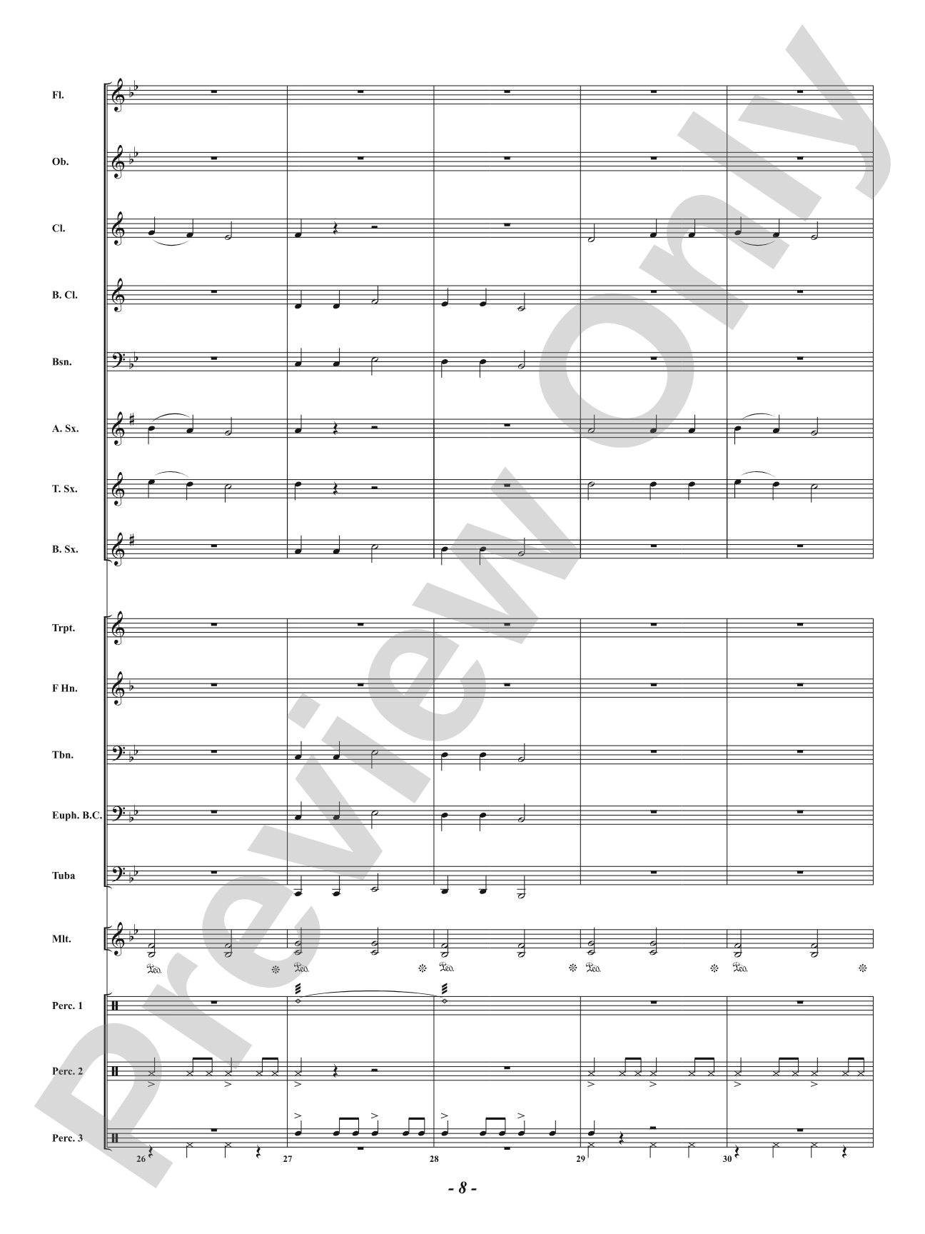 Chase the Heat: Concert Band Conductor Score & Parts