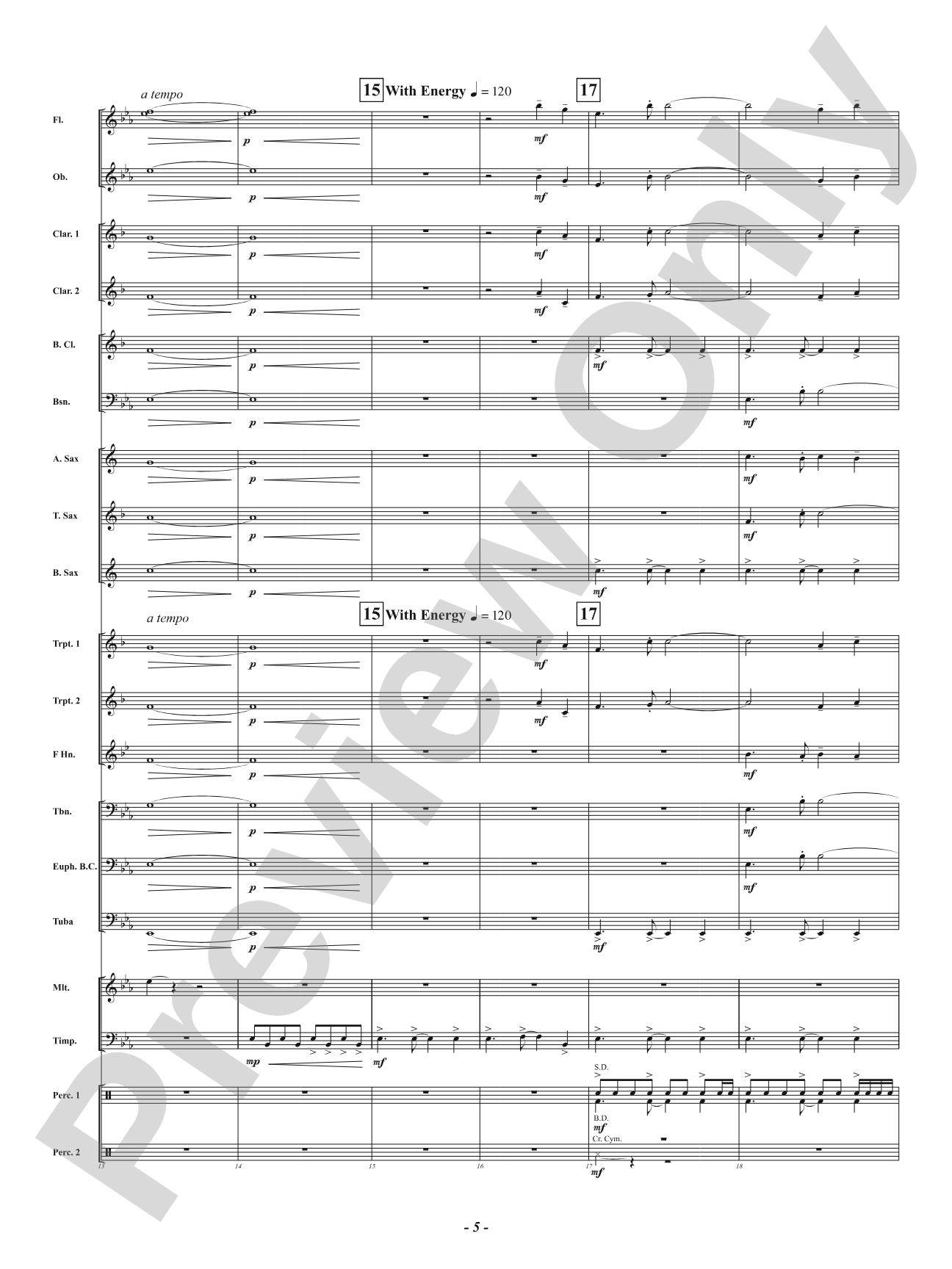 Spangled: Concert Band Conductor Score & Parts