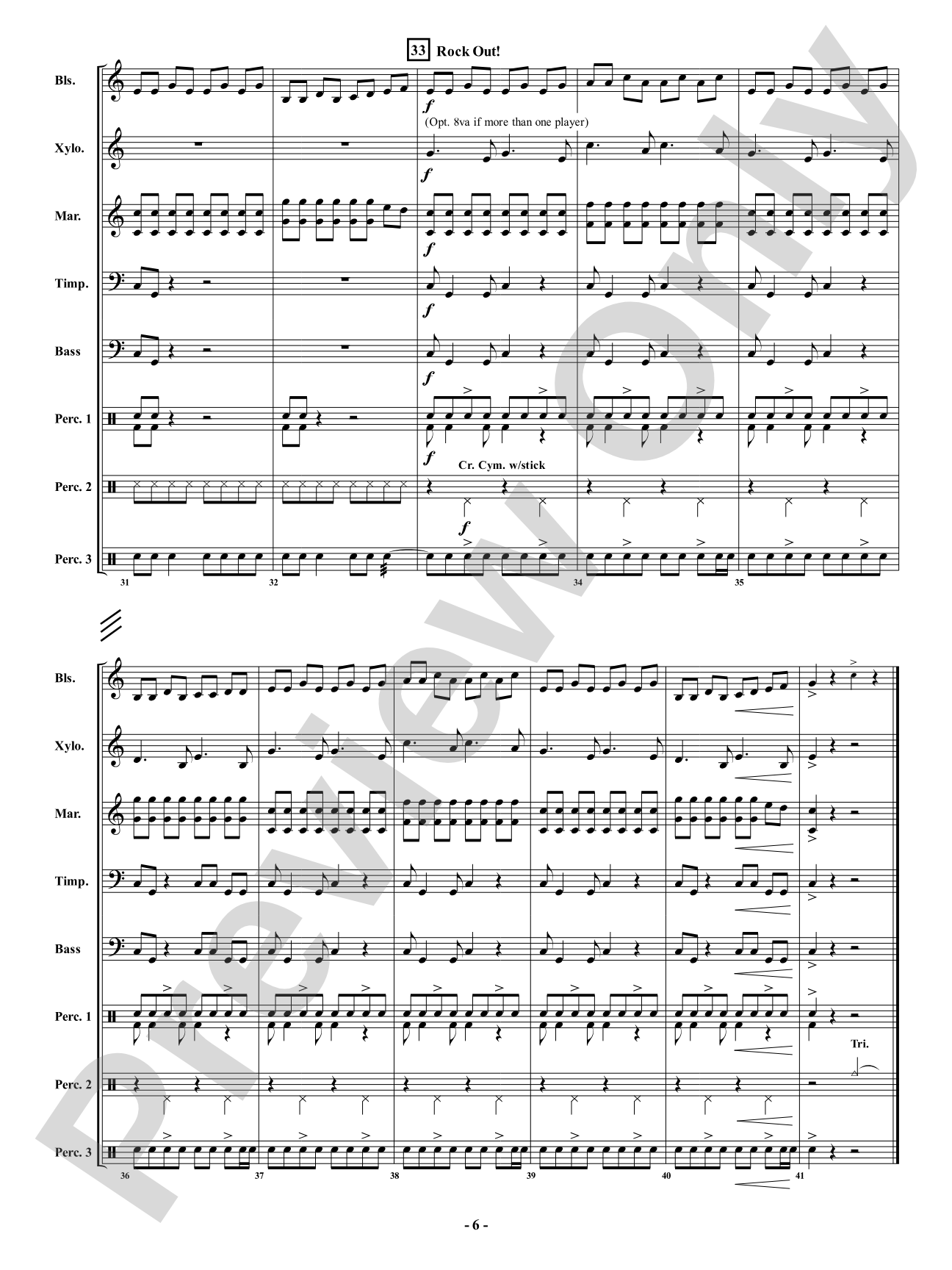 Comets: Percussion Ensemble Conductor Score & Parts