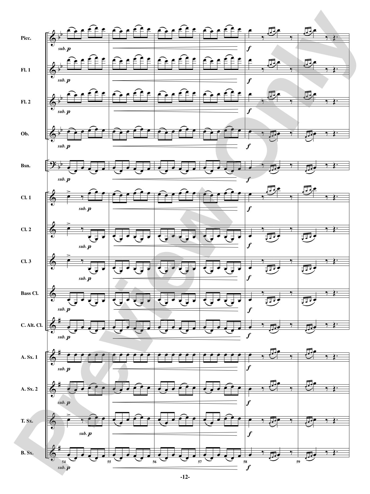 Scene - From <i>The Barber of Seville</i>: Woodwind Ensemble Conductor Score & Parts