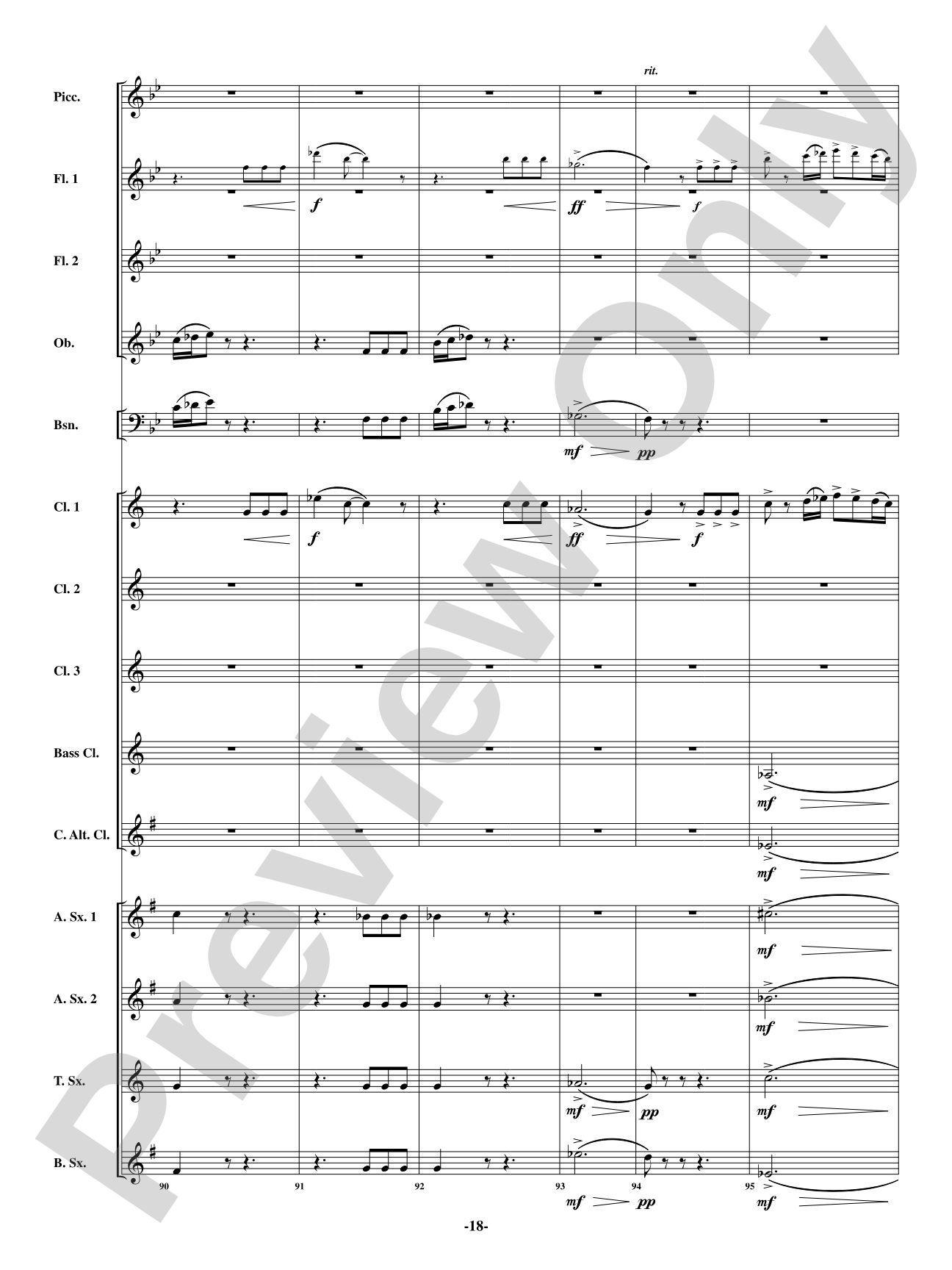 Scene - From <i>The Barber of Seville</i>: Woodwind Ensemble Conductor Score & Parts