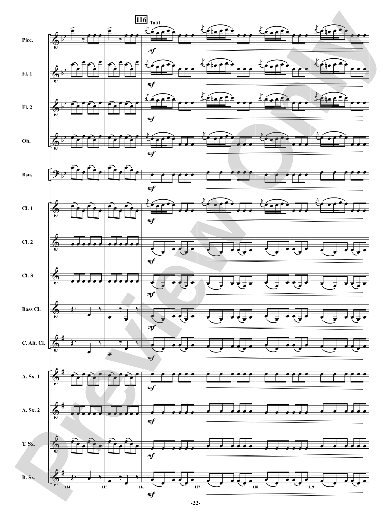Scene - From <i>The Barber of Seville</i>: Woodwind Ensemble Conductor Score & Parts