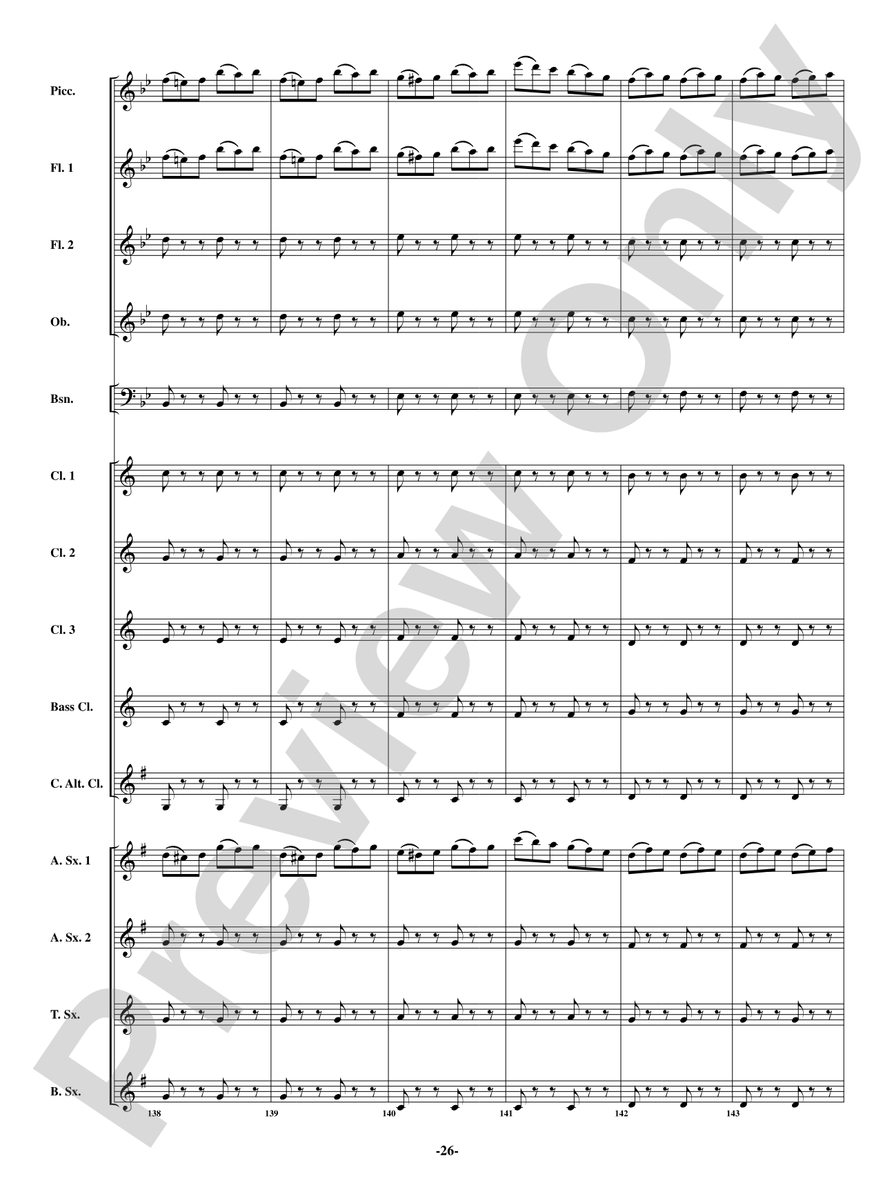 Scene - From <i>The Barber of Seville</i>: Woodwind Ensemble Conductor Score & Parts