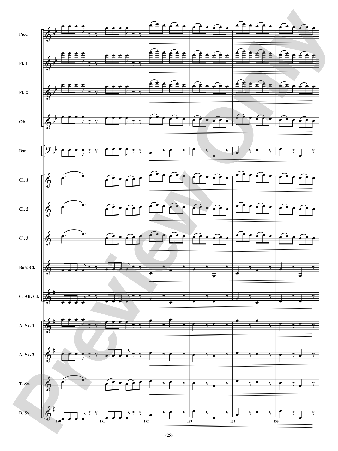 Scene - From <i>The Barber of Seville</i>: Woodwind Ensemble Conductor Score & Parts