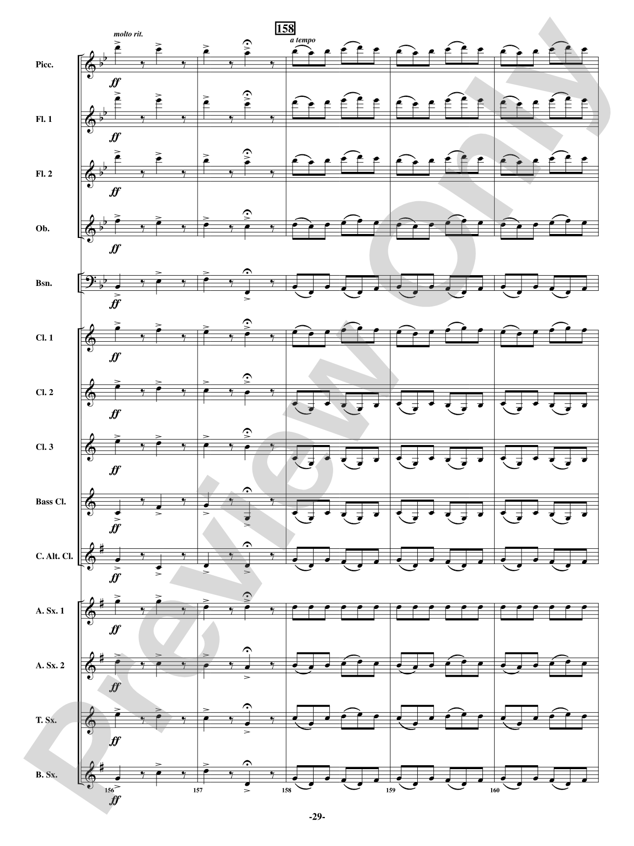 Scene - From <i>The Barber of Seville</i>: Woodwind Ensemble Conductor Score & Parts