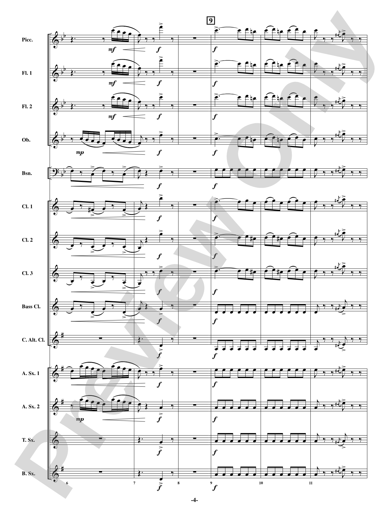 Scene - From <i>The Barber of Seville</i>: Woodwind Ensemble Conductor Score & Parts