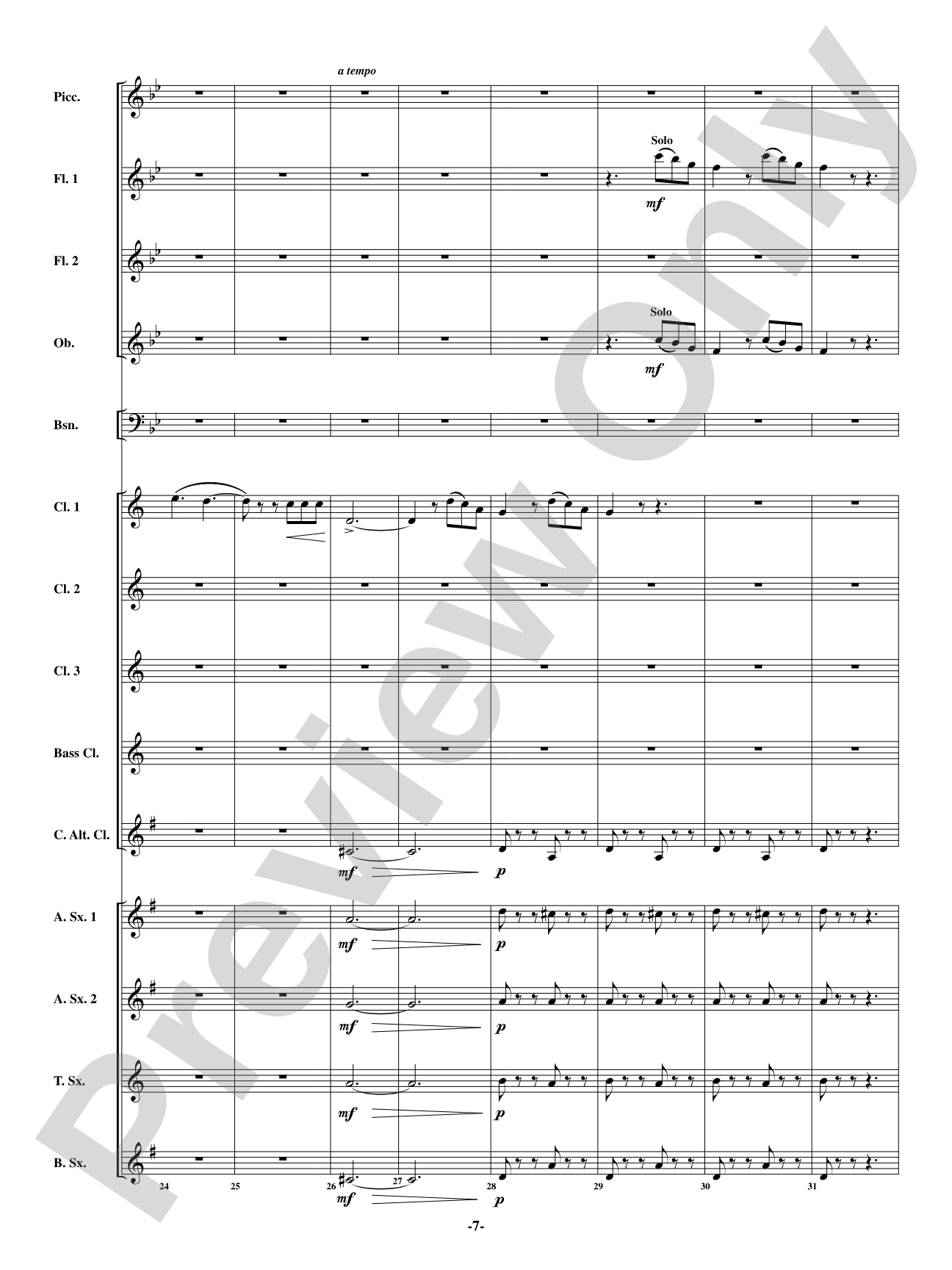 Scene - From <i>The Barber of Seville</i>: Woodwind Ensemble Conductor Score & Parts