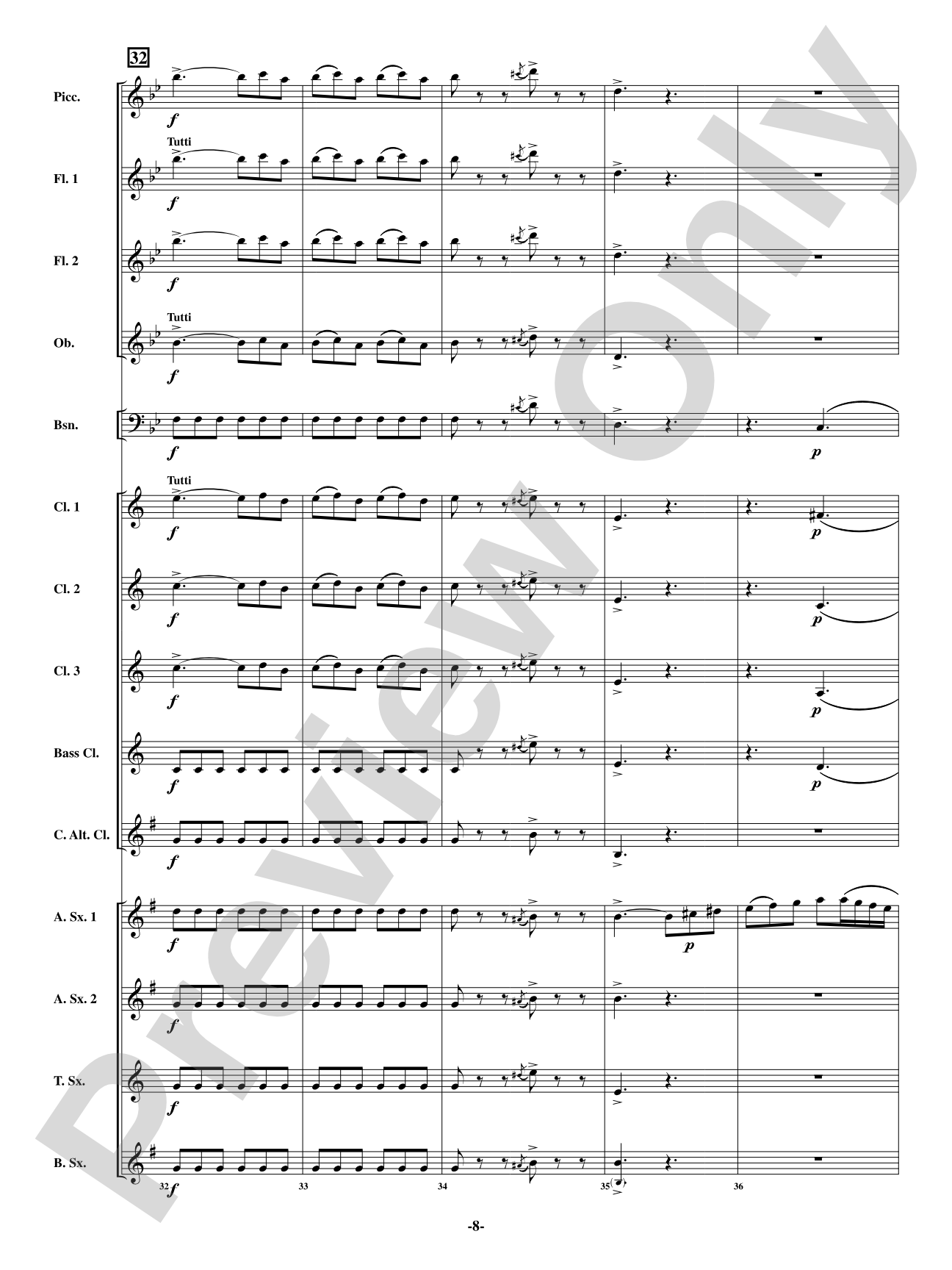 Scene - From <i>The Barber of Seville</i>: Woodwind Ensemble Conductor Score & Parts