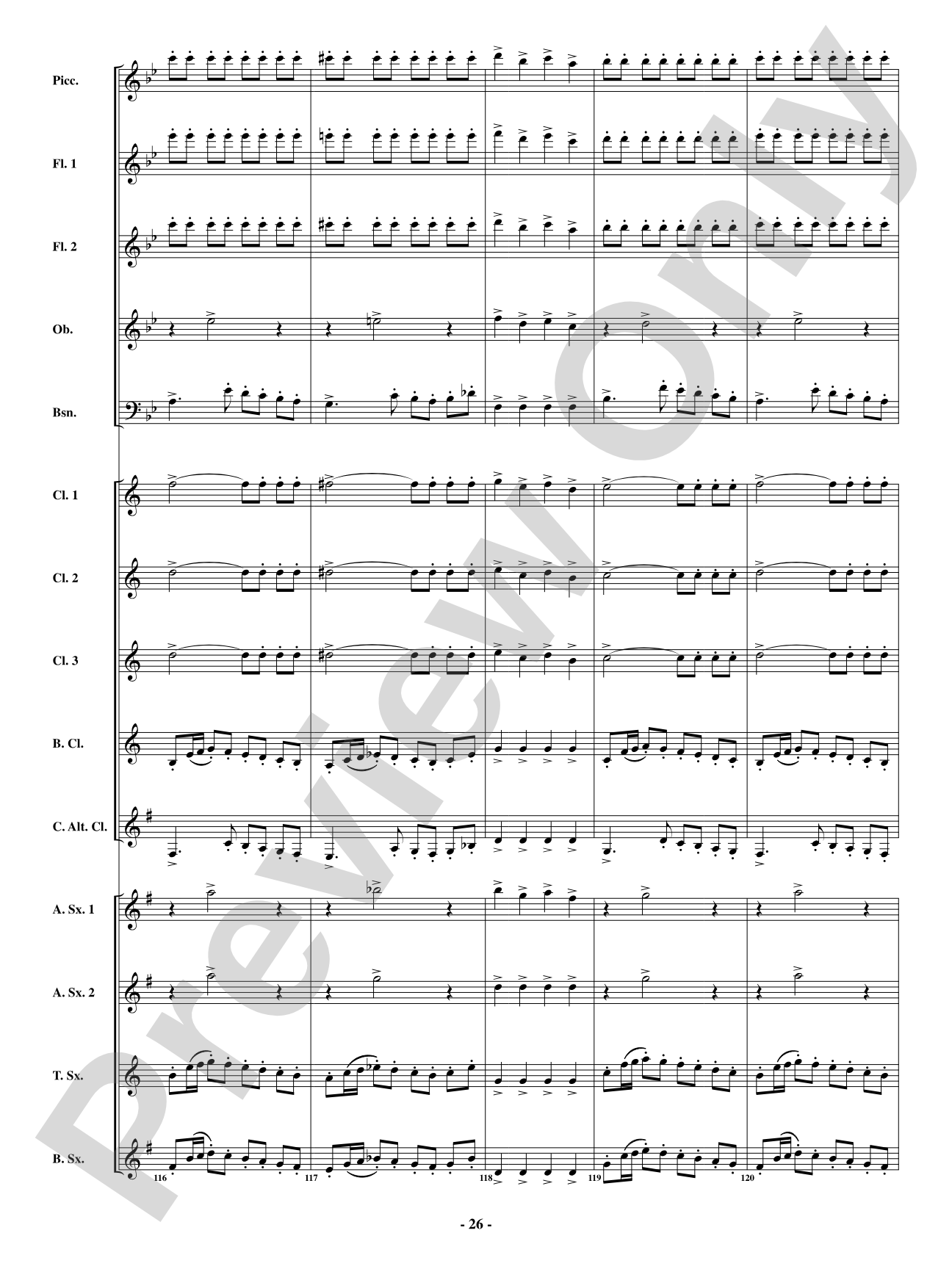 Finale - From <i>The Barber of Seville</i>: Woodwind Ensemble Conductor Score & Parts