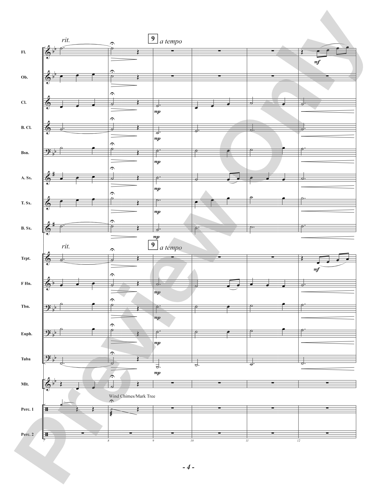 Shimmering Stars: Concert Band Conductor Score & Parts