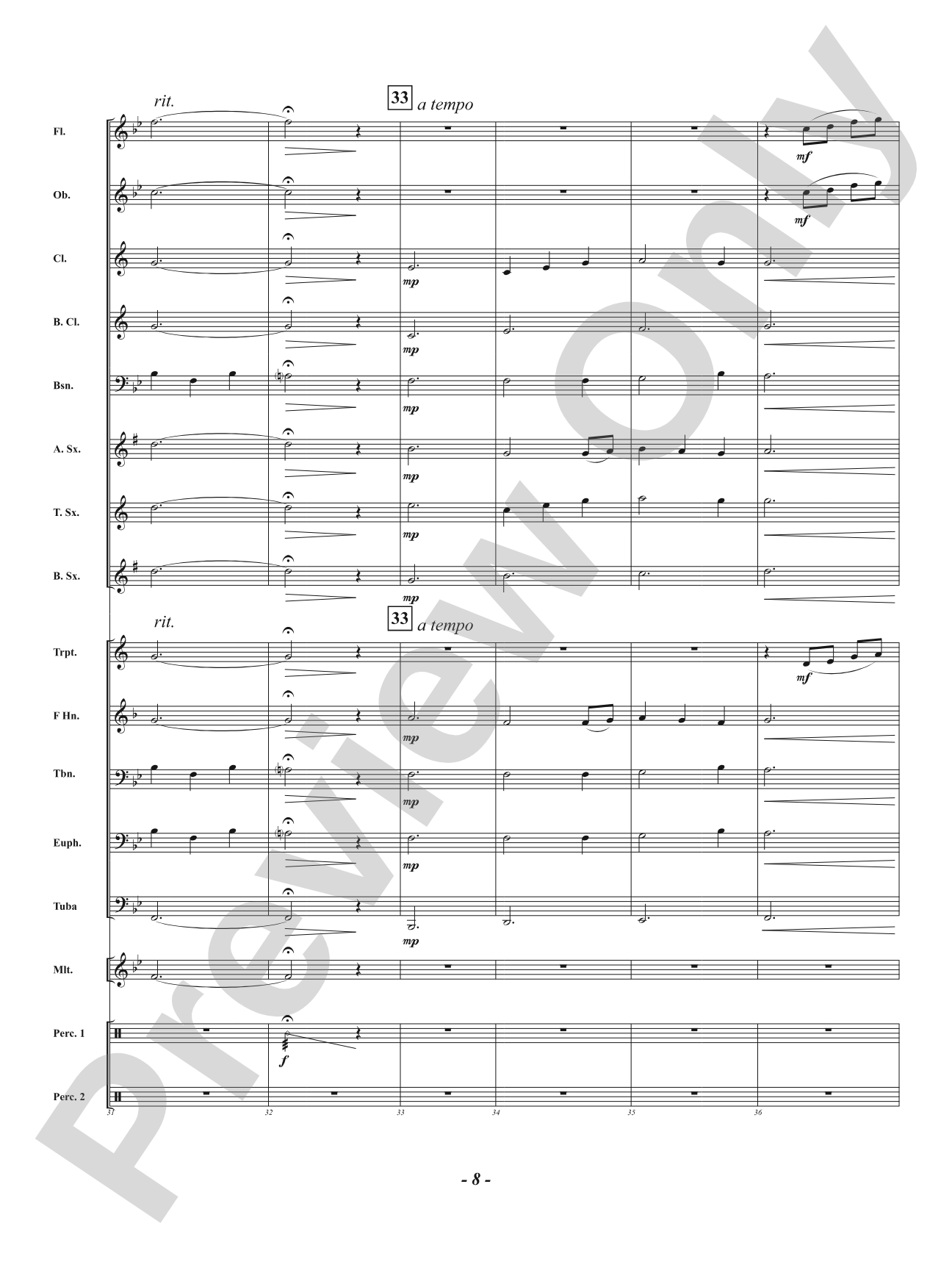 Shimmering Stars: Concert Band Conductor Score & Parts
