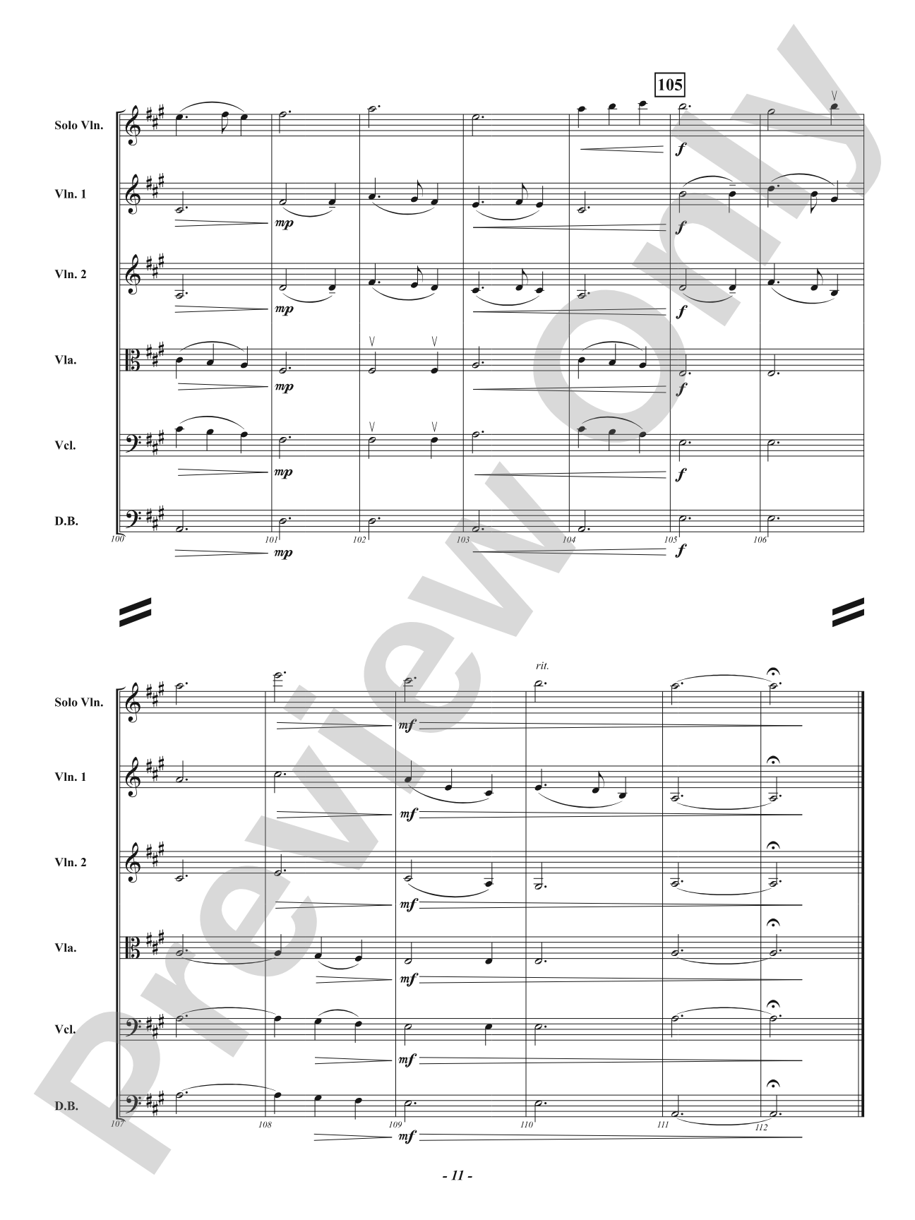 A Christmas Procession - Dona Nobis Pacem / Silent Night: String Orchestra Conductor Score & Parts