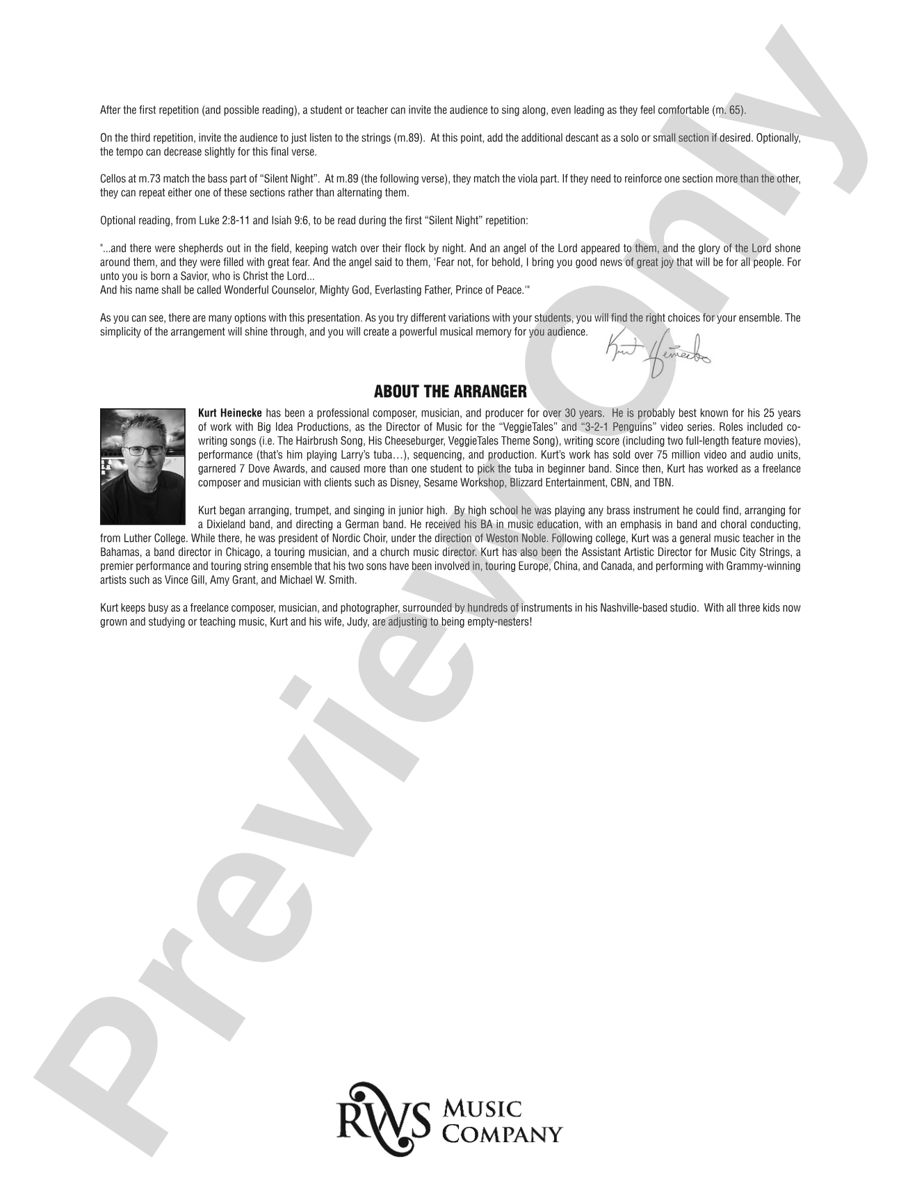 A Christmas Procession - Dona Nobis Pacem / Silent Night: String Orchestra Conductor Score & Parts