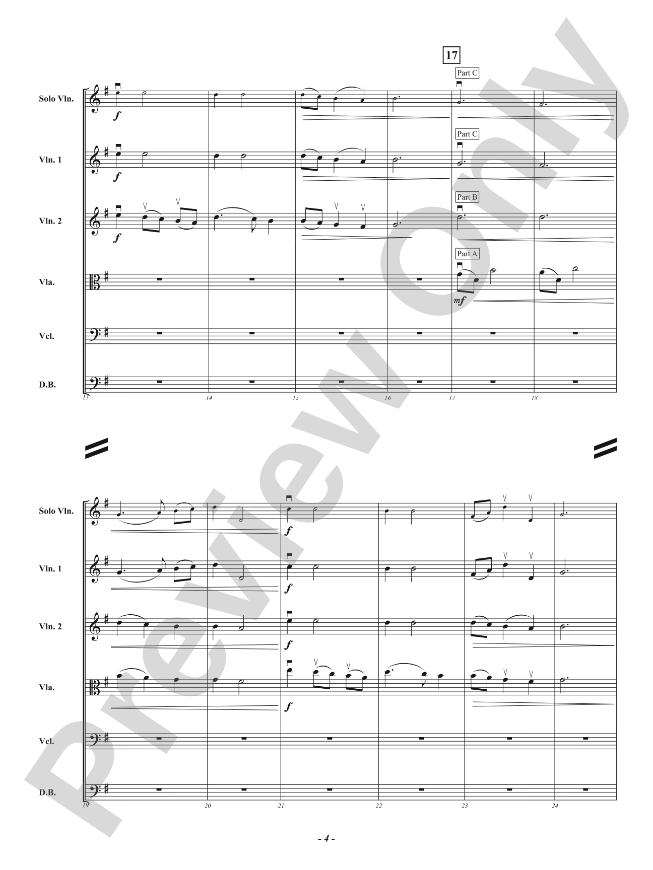 A Christmas Procession - Dona Nobis Pacem / Silent Night: String Orchestra Conductor Score & Parts