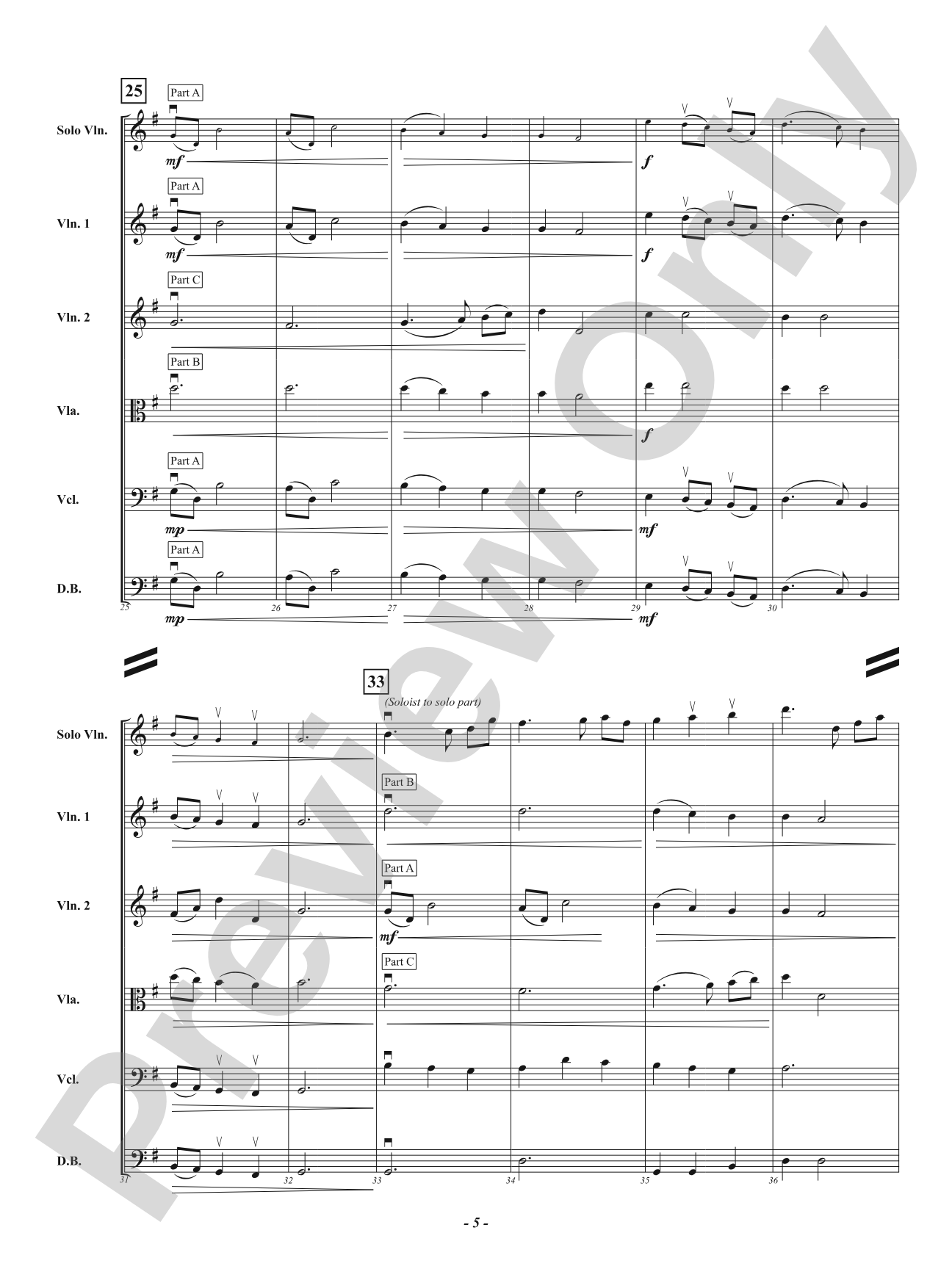 A Christmas Procession - Dona Nobis Pacem / Silent Night: String Orchestra Conductor Score & Parts