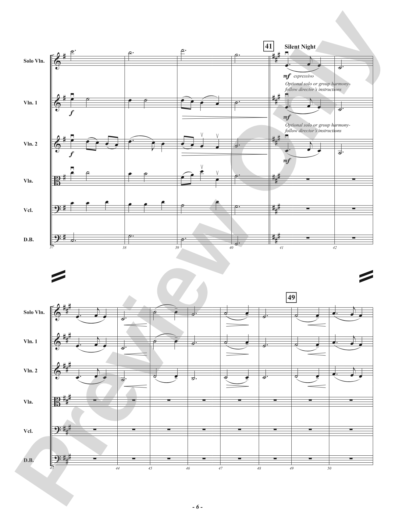 A Christmas Procession - Dona Nobis Pacem / Silent Night: String Orchestra Conductor Score & Parts