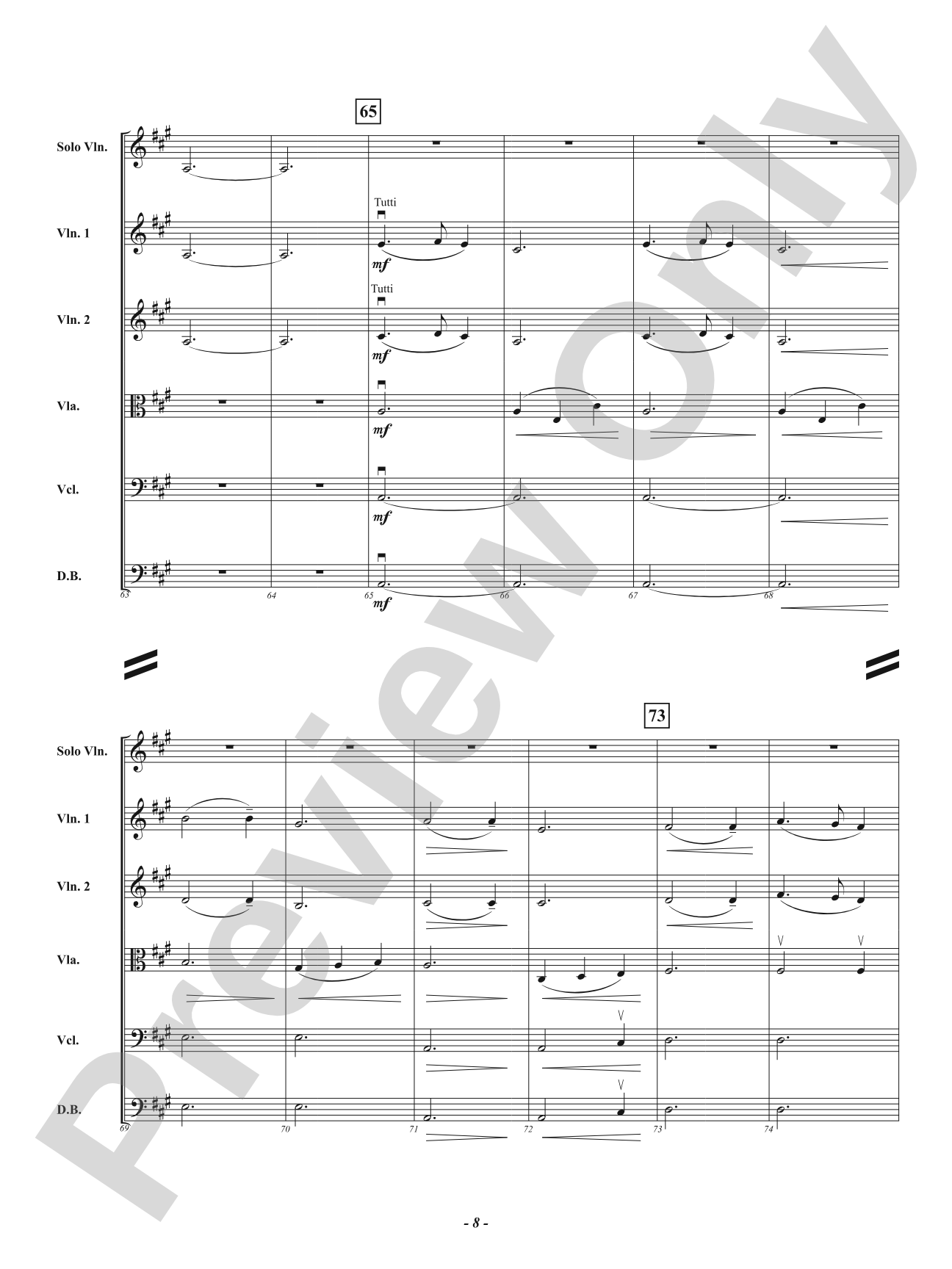 A Christmas Procession - Dona Nobis Pacem / Silent Night: String Orchestra Conductor Score & Parts