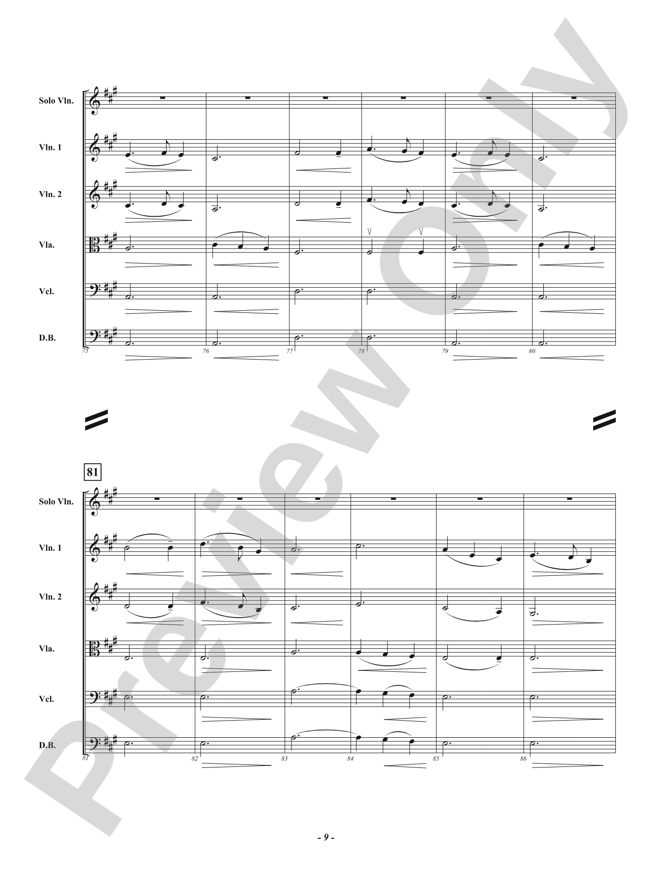A Christmas Procession - Dona Nobis Pacem / Silent Night: String Orchestra Conductor Score & Parts