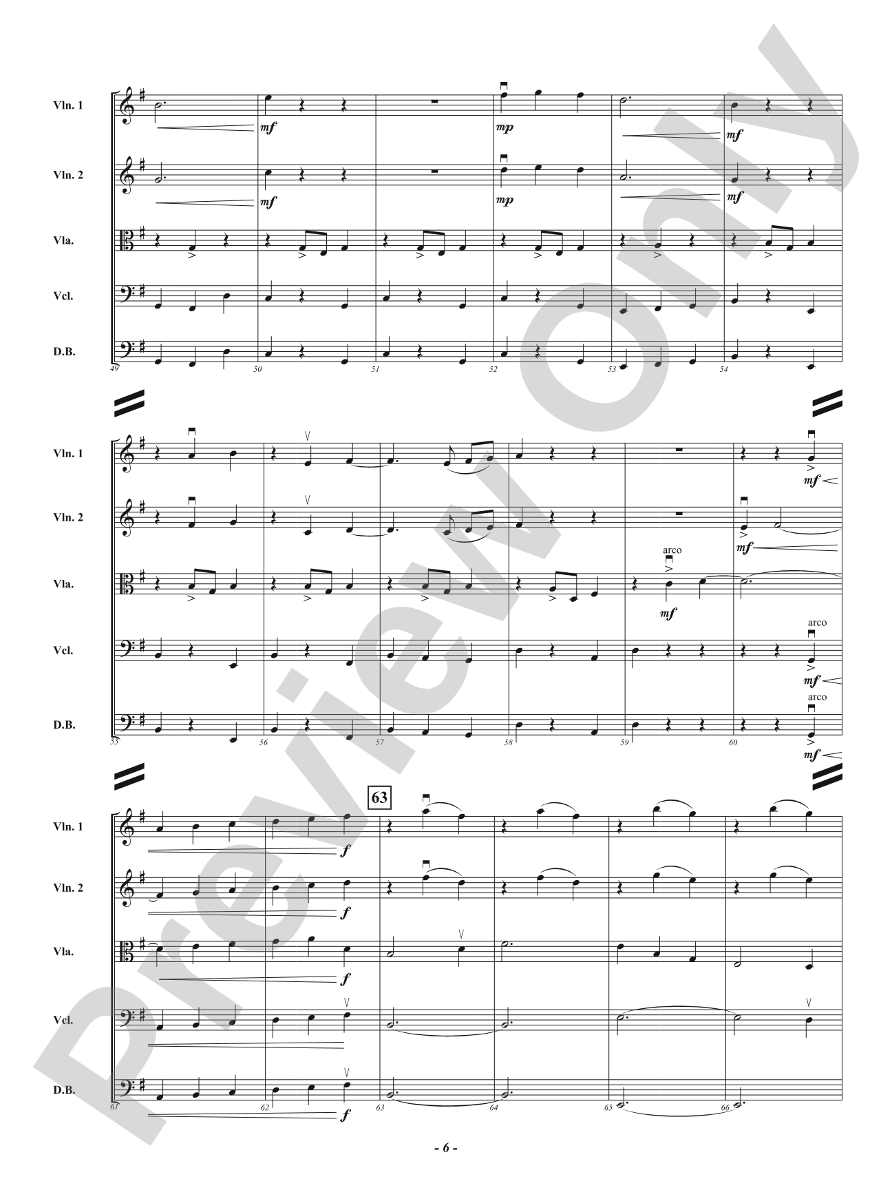 Water Dance: String Orchestra Conductor Score & Parts