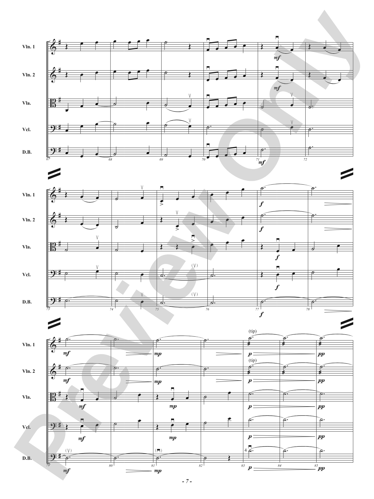 Water Dance: String Orchestra Conductor Score & Parts
