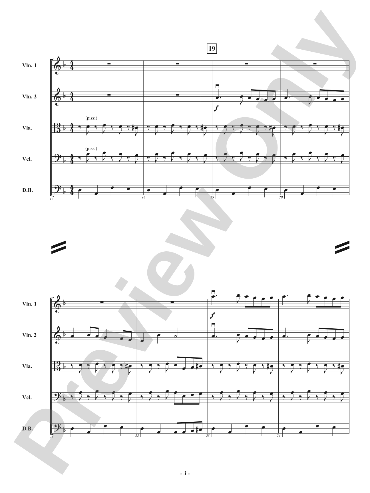 Luna's Diversion: String Orchestra Conductor Score & Parts