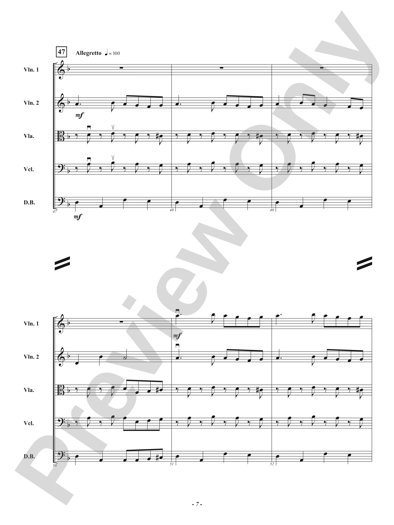 Luna's Diversion: String Orchestra Conductor Score & Parts