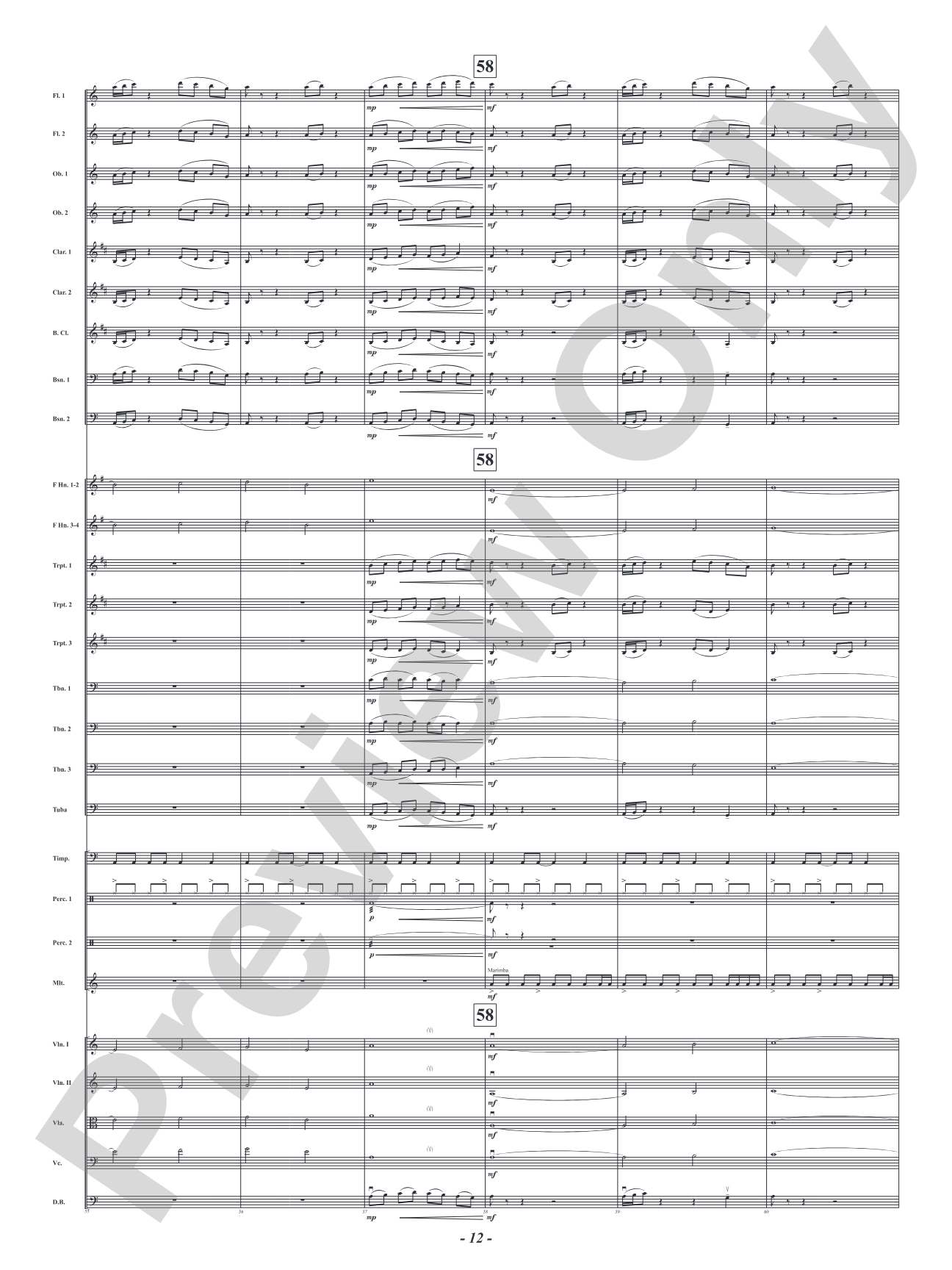 Red - From Krisanna's Colors: Full Orchestra Conductor Score & Parts