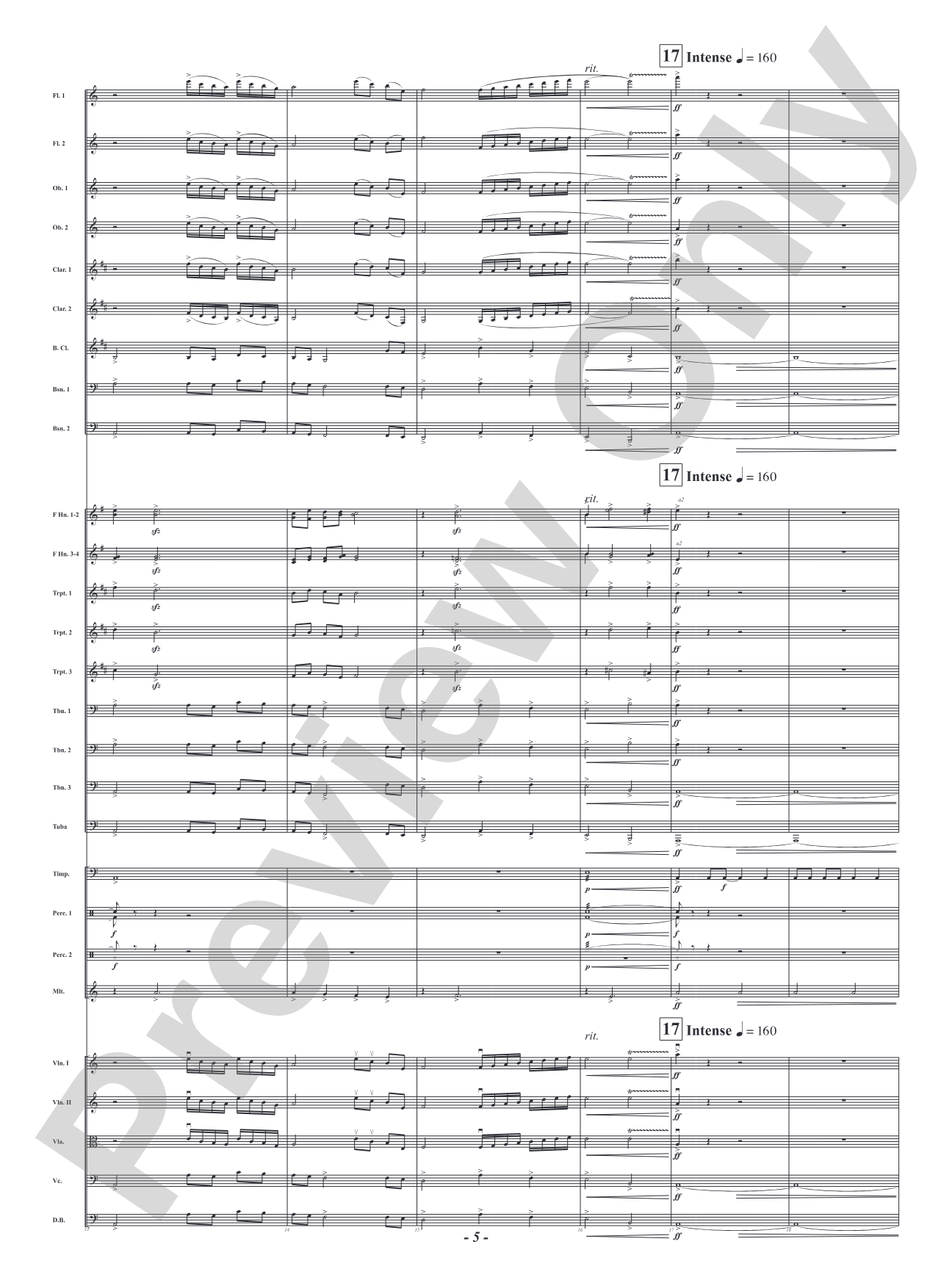 Red - From Krisanna's Colors: Full Orchestra Conductor Score & Parts