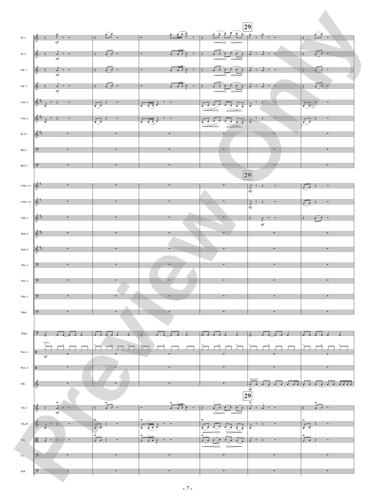 Red - From Krisanna's Colors: Full Orchestra Conductor Score & Parts