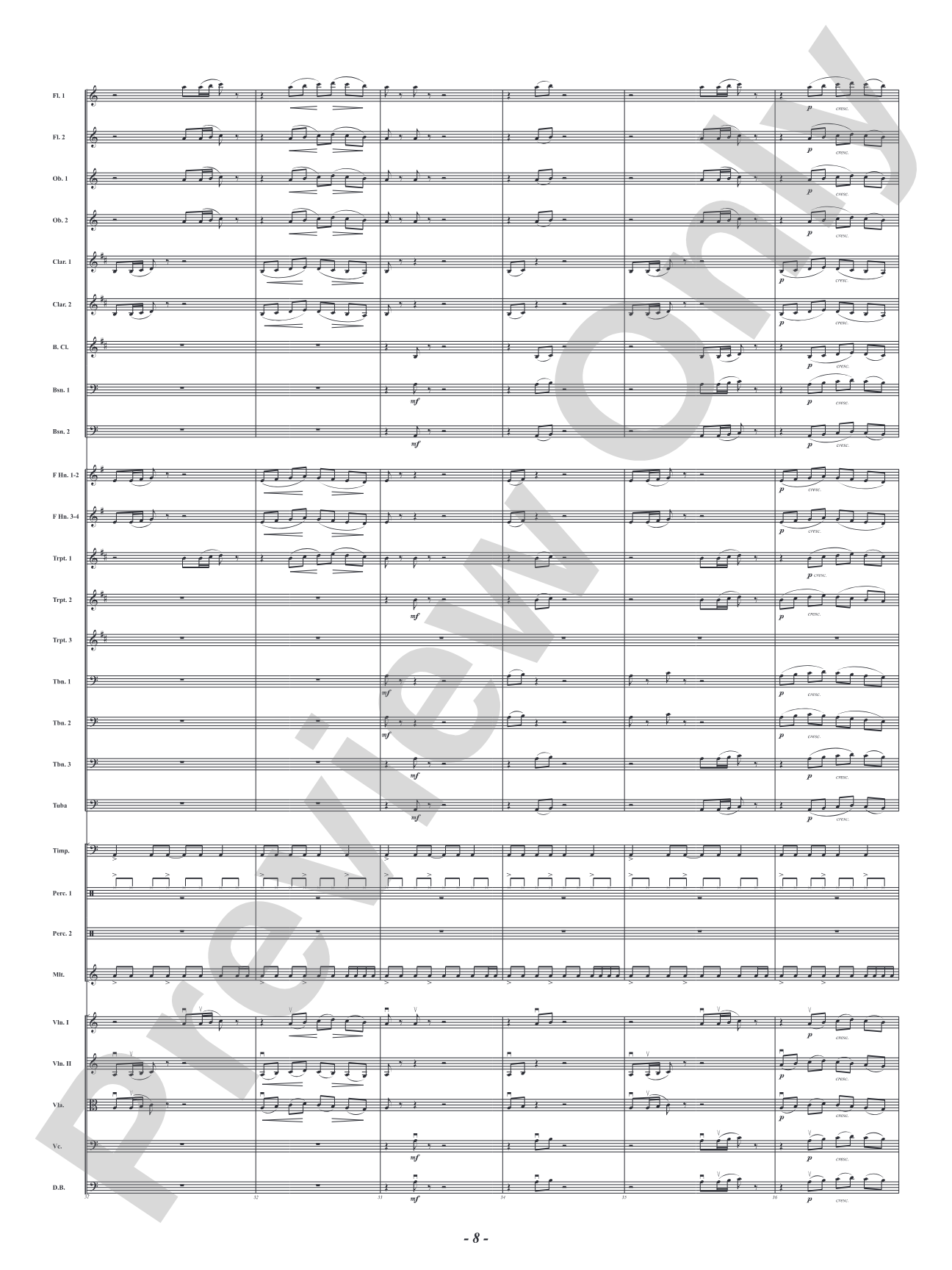 Red - From Krisanna's Colors: Full Orchestra Conductor Score & Parts