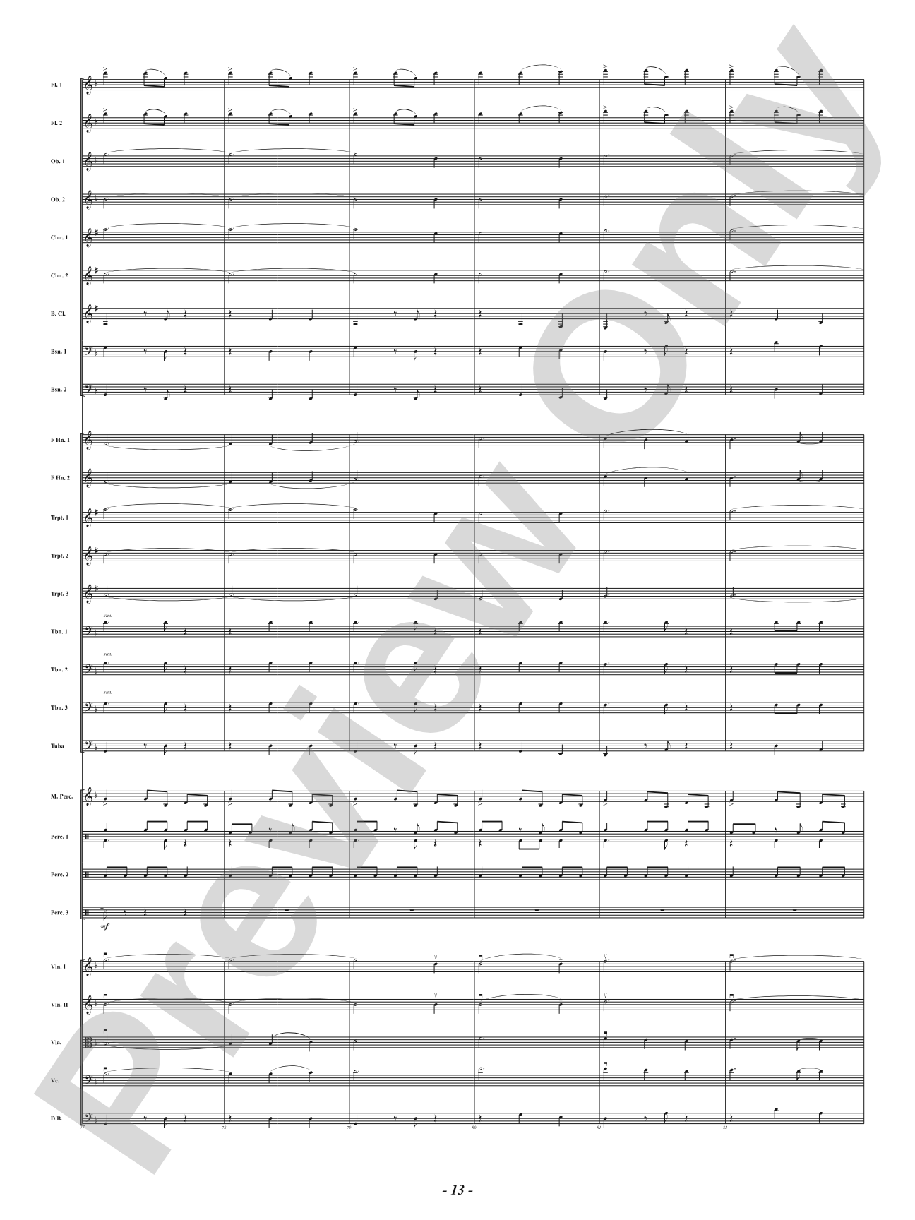 African Holy Night: Full Orchestra Conductor Score & Parts