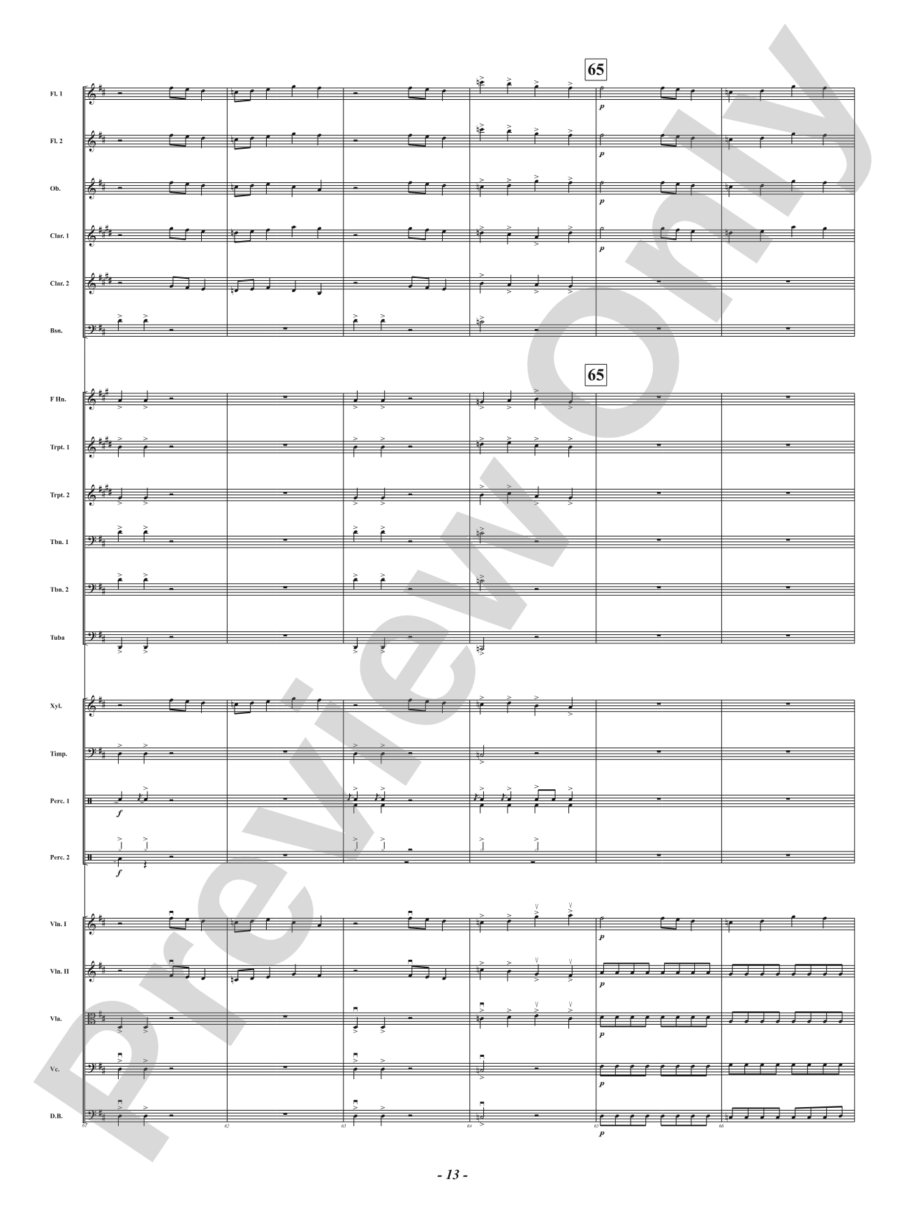 Vivid: Full Orchestra Conductor Score & Parts