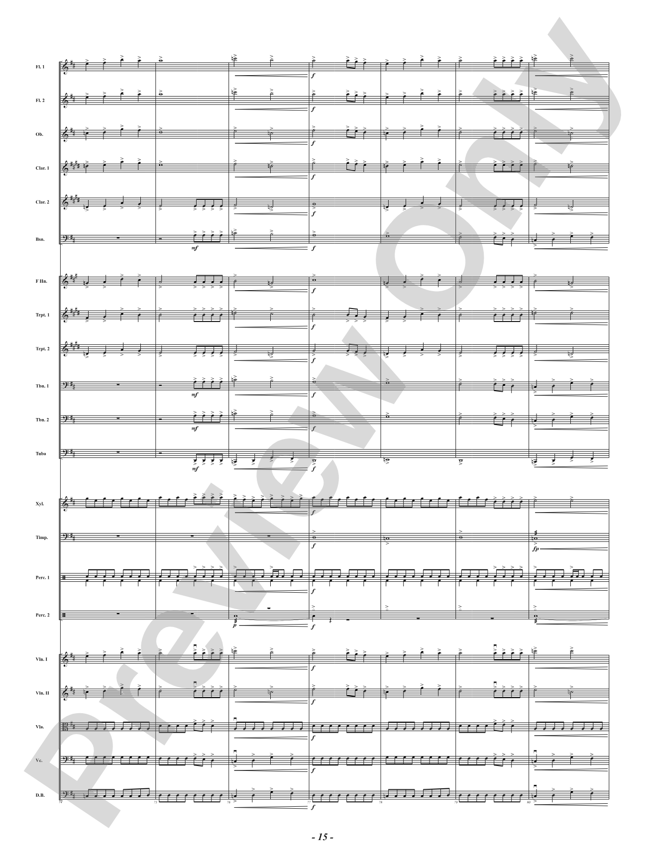 Vivid: Full Orchestra Conductor Score & Parts