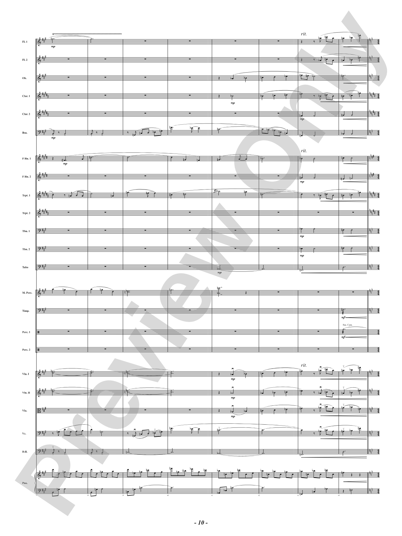 Fallingwater: Full Orchestra Conductor Score & Parts